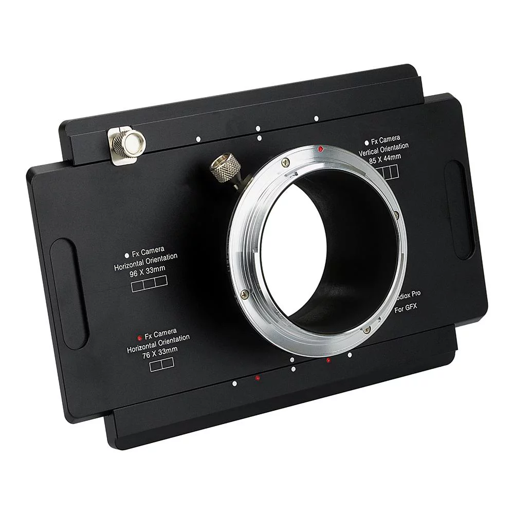Fotodiox Pro Lens Mount Adapter, Fujifilm G-Mount GFX Mirrorless Digital Camera Back (such as GFX 50S) to Large Format 4x5 View Cameras with a Graflok Rear Standard - Shift / Stitch Adapter