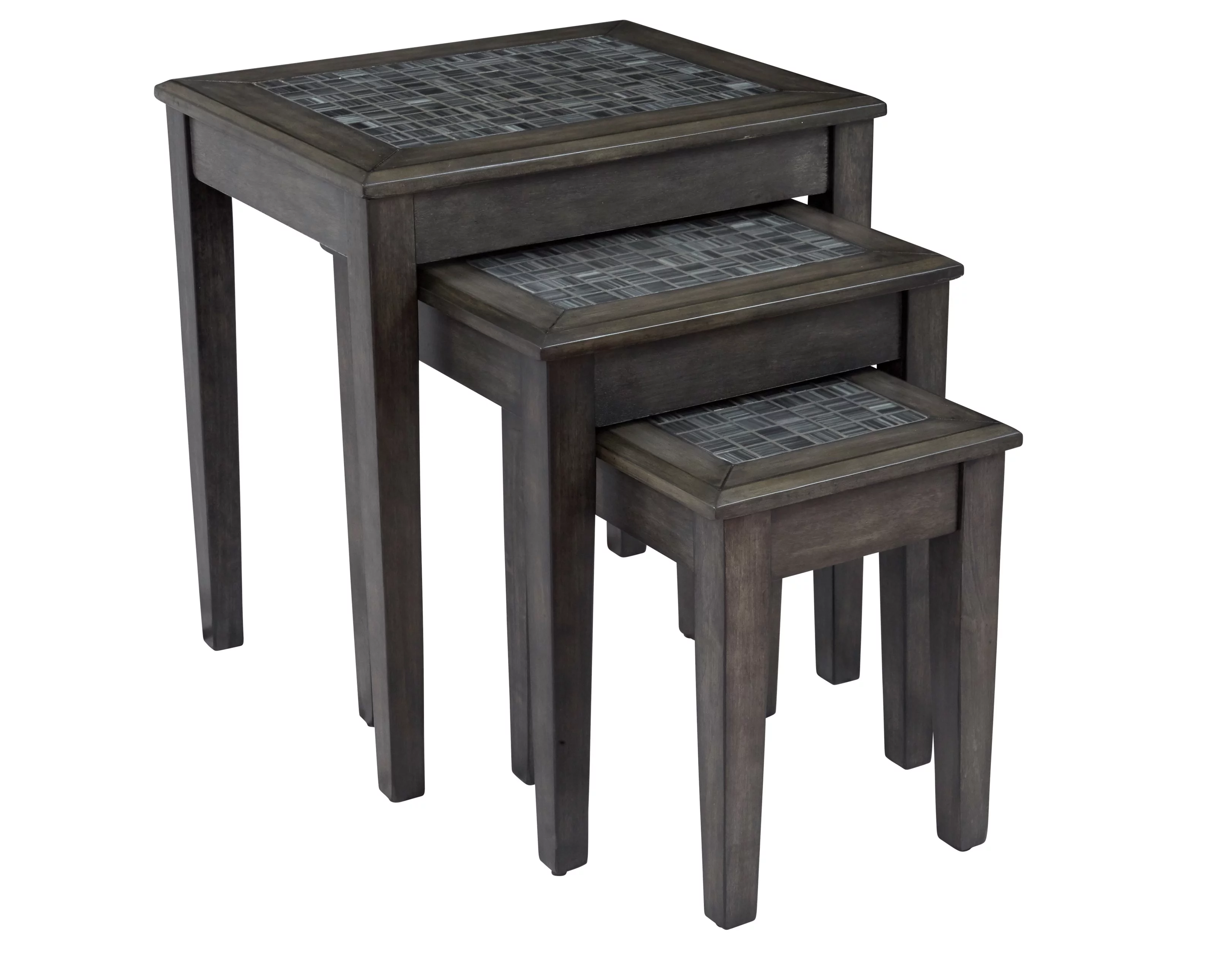 Jofran Baroque Nesting Tables with Mosaic Tile Inlay (Set of 3)