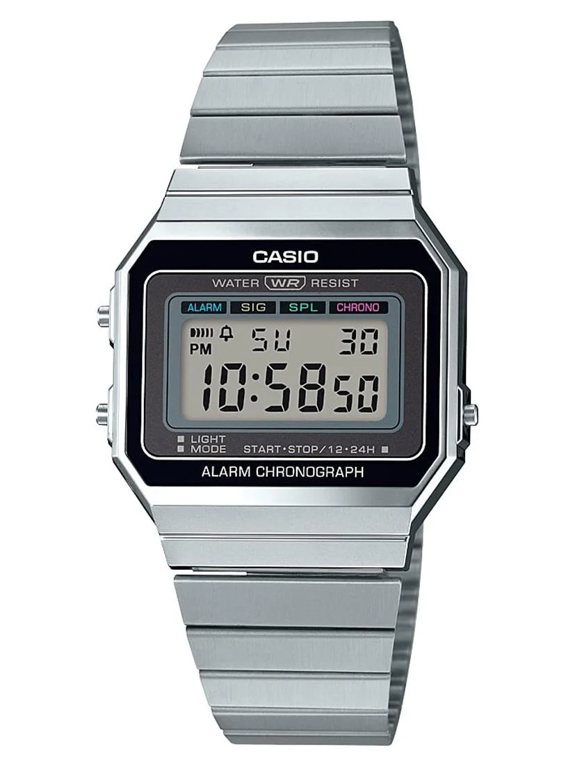 Casio Men's Slim-Digital Stainless Steel Watch