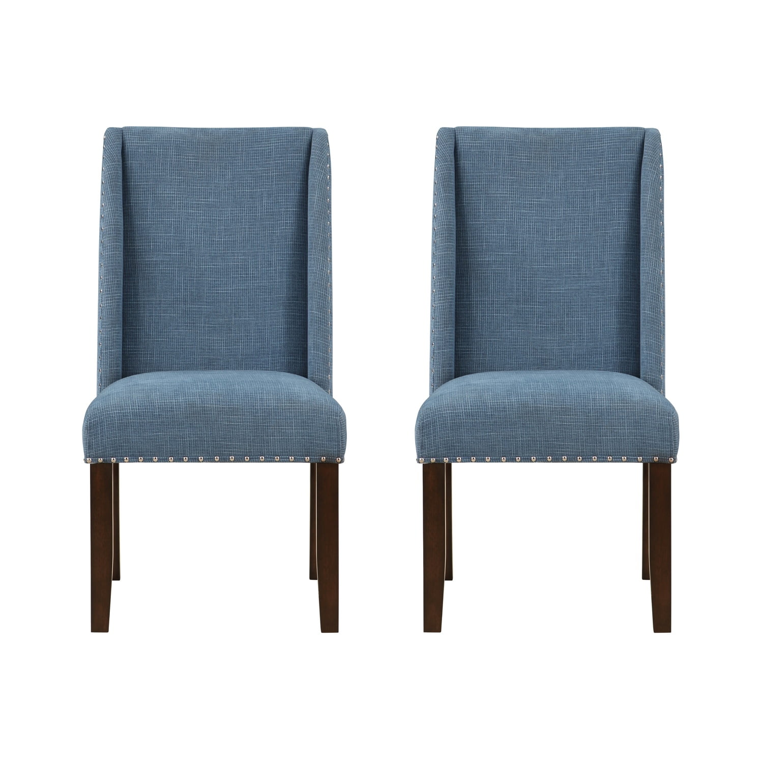 Coast to Coast Lambert Brown and Blue Transitional Accent Dining Chair - Set of Two