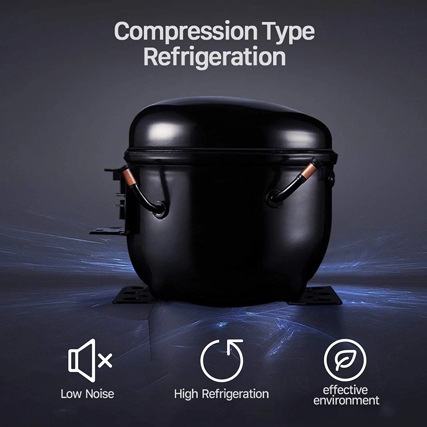 Compact Refrigerator Mini Fridge with Freezer, 3.2 Cubic Feet Retro Dual Door Small Refrigerator by WANAI with 7 Temp Modes, LED Lights, Removable Shelves, Ideal for Bedroom, Dorm, Office, Apartment