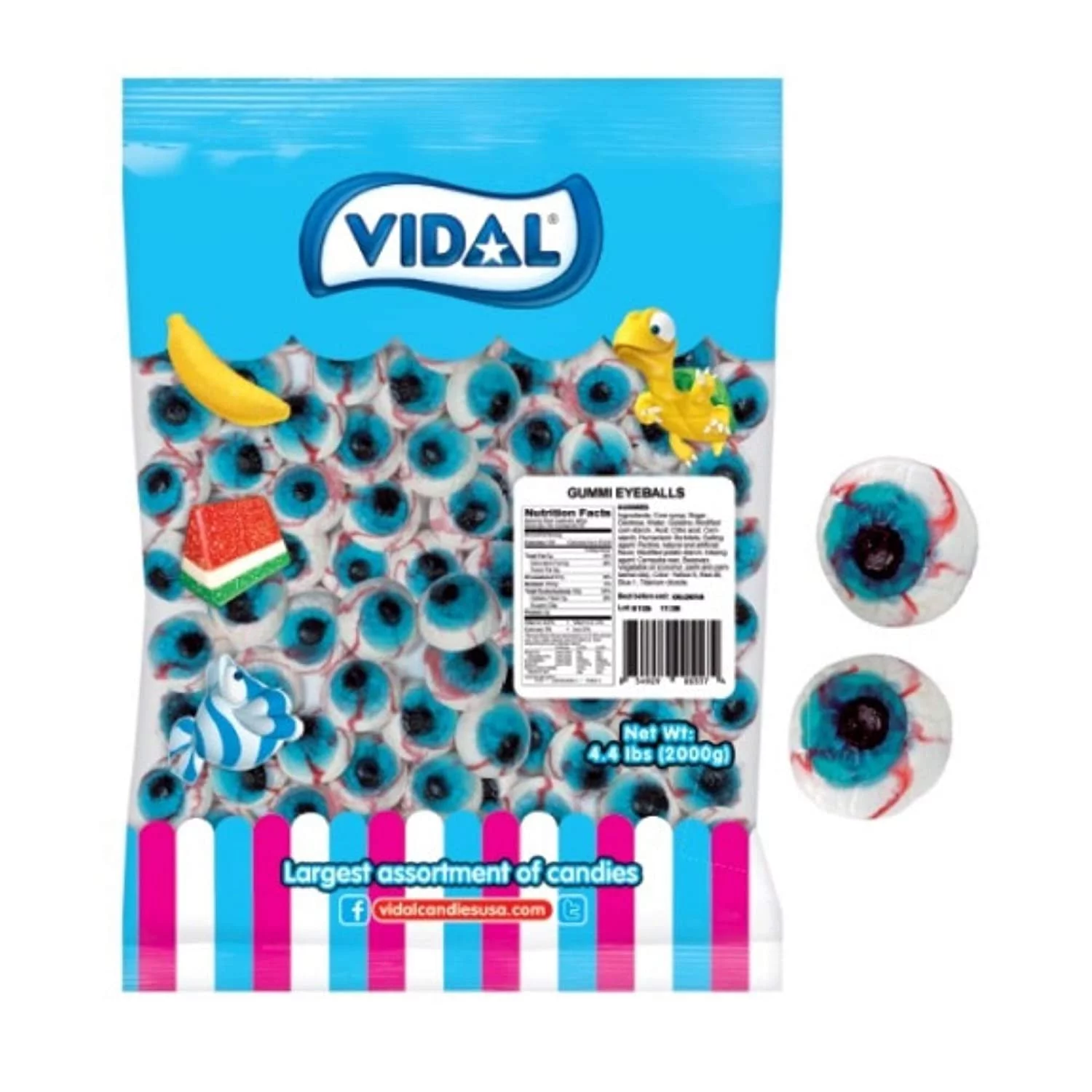 Vidal Gummi Eyeballs - 4.4 LB Bulk Bag