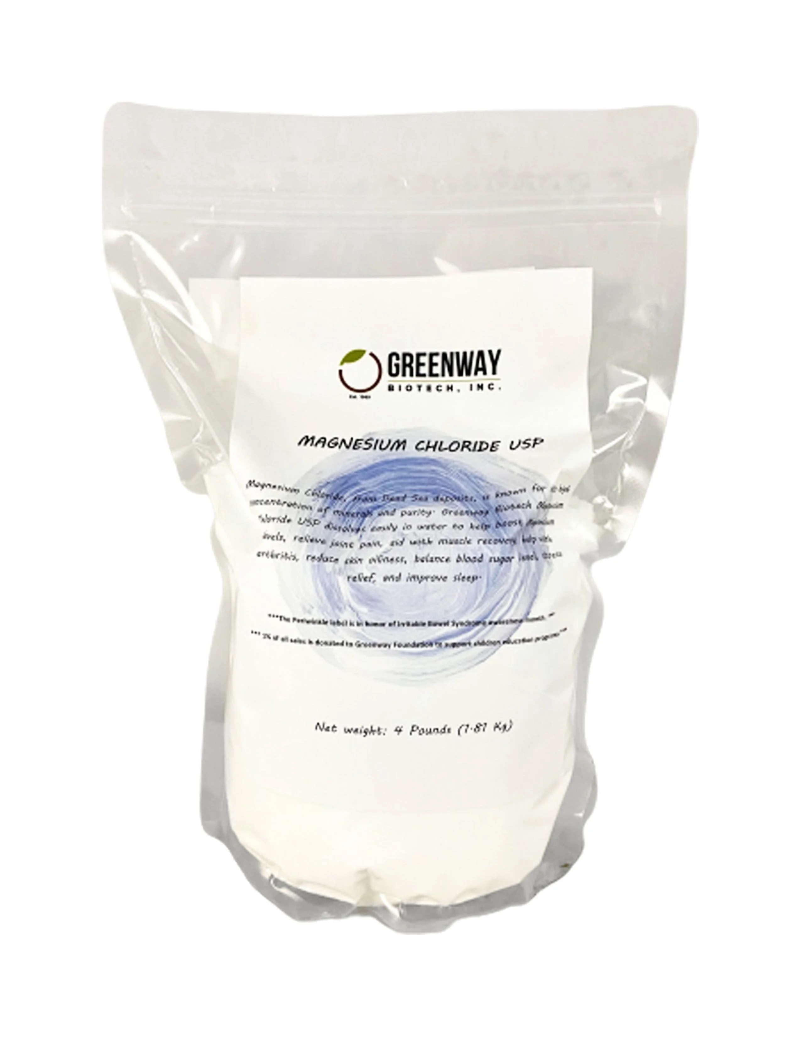 Greenway Biotech Magnesium Chloride USP - 4 Pounds