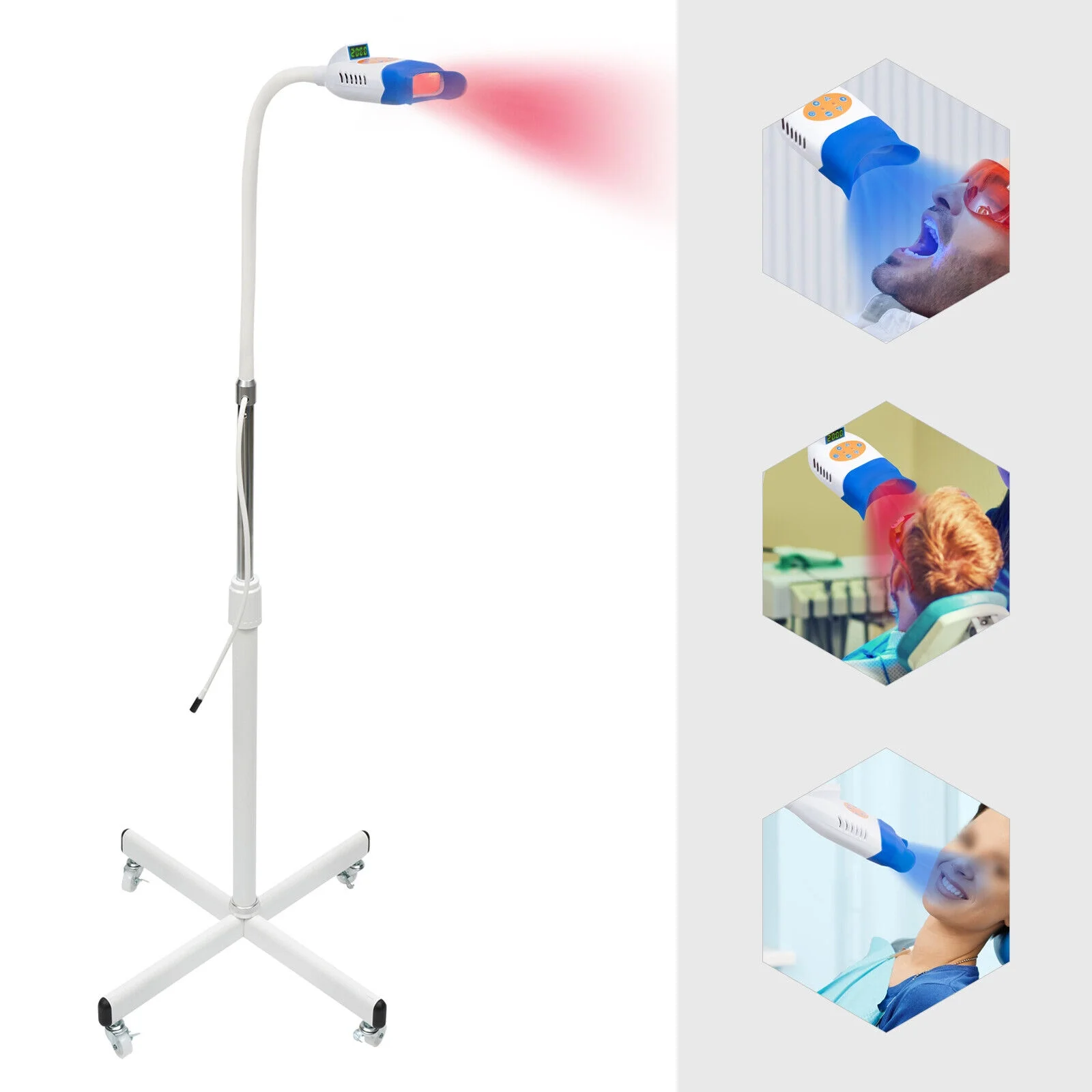 Mobile Pro Teeth Whitening Machine LED Light 36W Dental Teeth Whitening Lamp New,10 Tubes LED