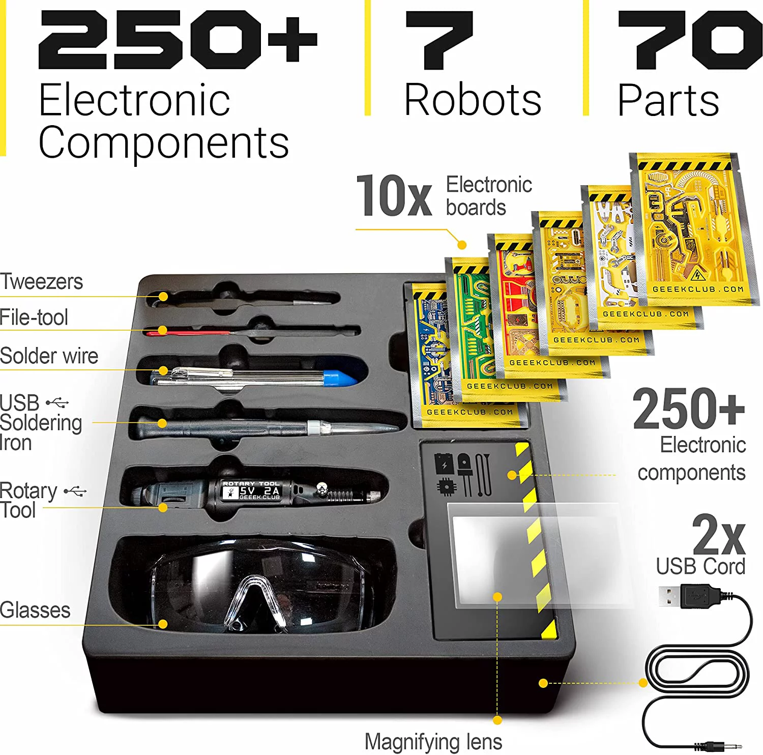 Geeek Club Robot Building Kit for Kids - Magic Voodoo Bots with Tools - Robotics STEM Construction Set - Smart Build Your Own Robot Kit for Adults - Kid Robotic Toys - DIY Science Engineering Kits