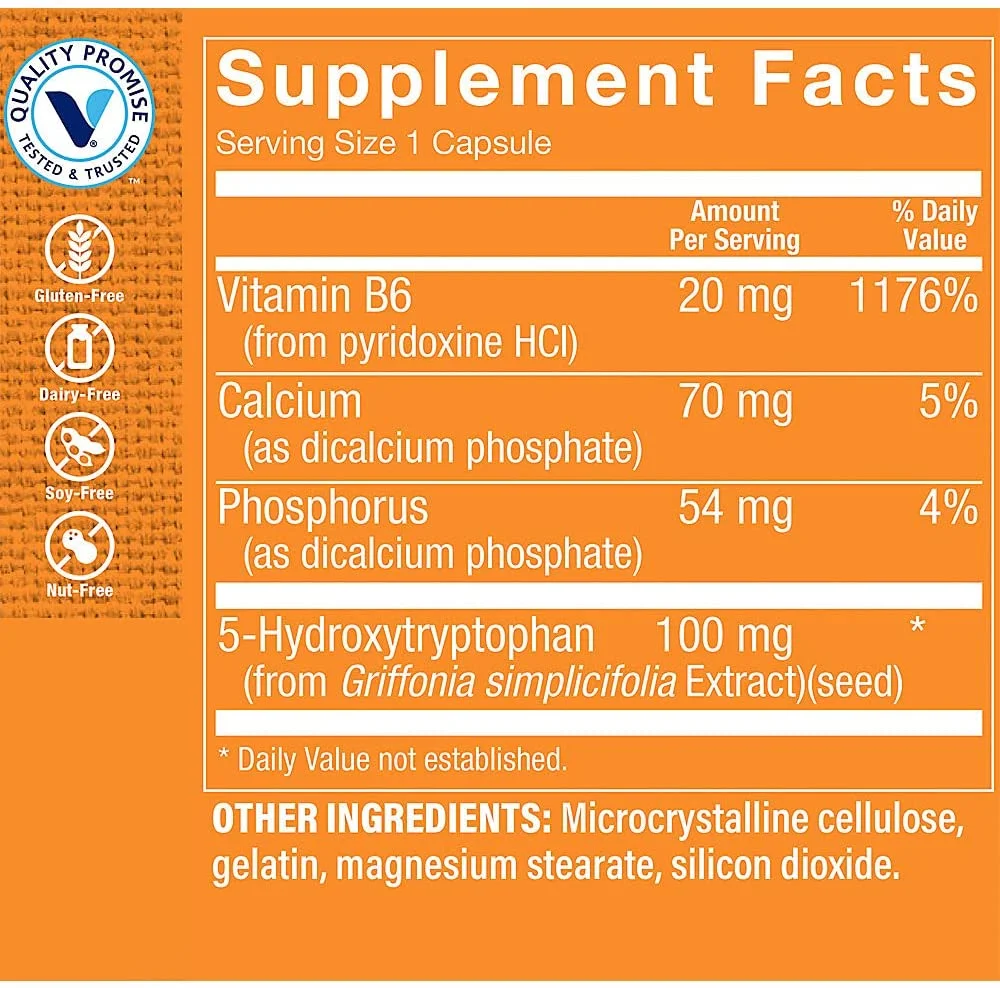 The Vitamin Shoppe 5HTP with B6 100 MG