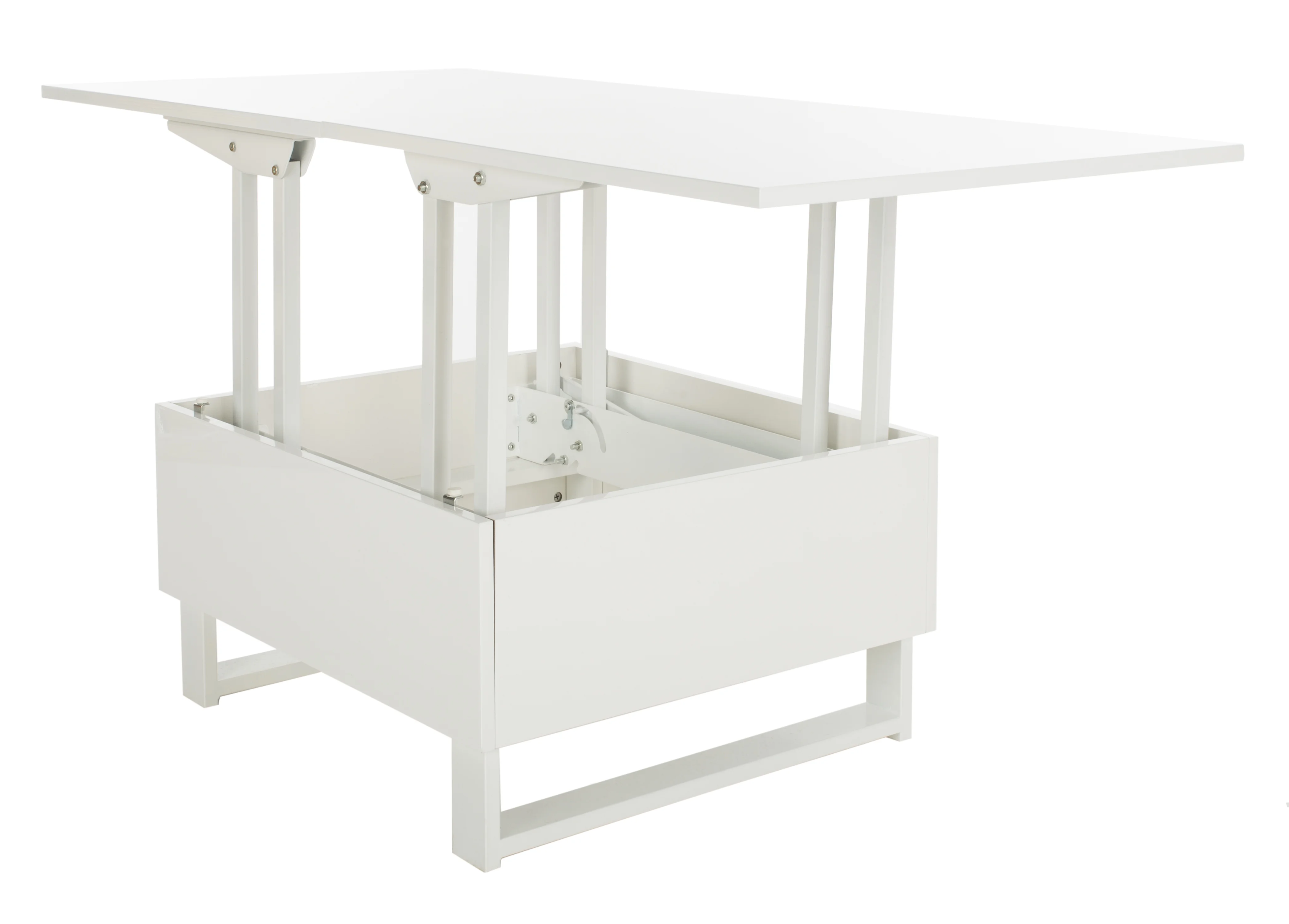 SAFAVIEH Vanna Lift-Top Solid Glam Coffee Table, White