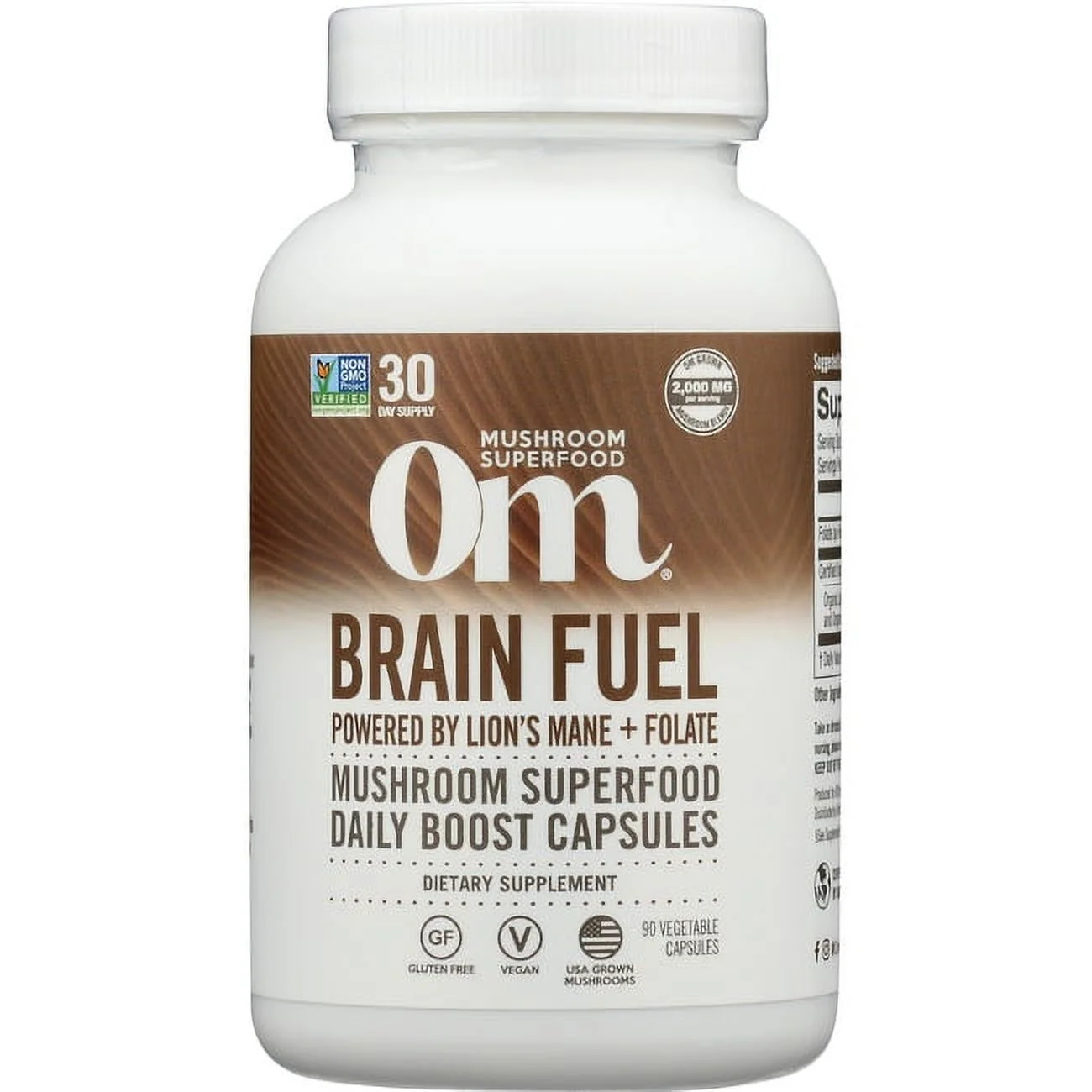 Organic Mushroom Nutrition Brain Fuel - Mushroom Superfood Daily Boost Capsules