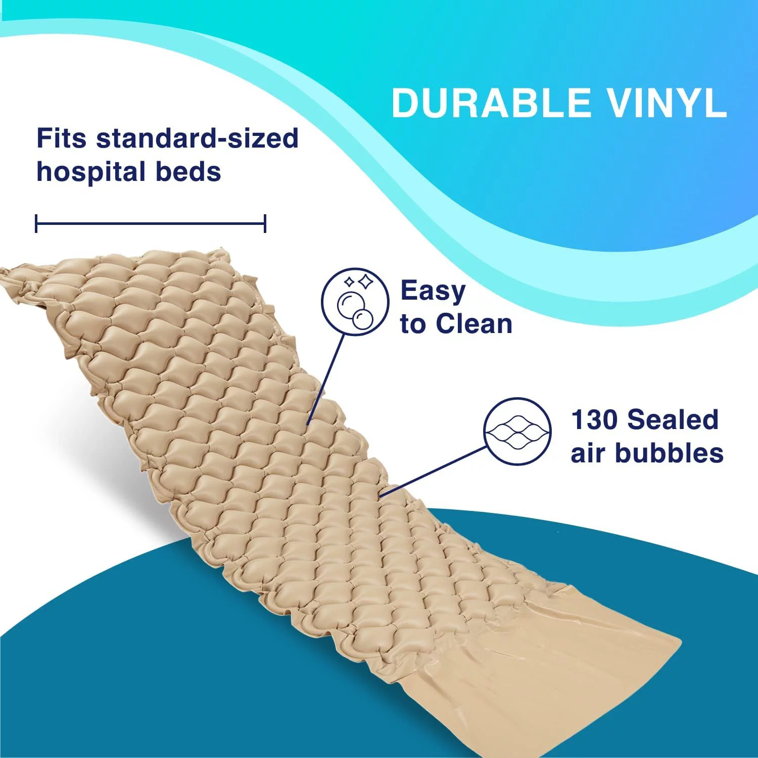 MedVance Premium Alternating Air Pressure Mattress Pad with Ultra Quiet Alternating Pump