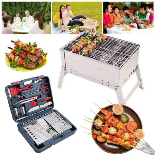 Portable Barbecue Grill Tool Hibachi Grill Charcoal Cooking Stove OutdoorFolding