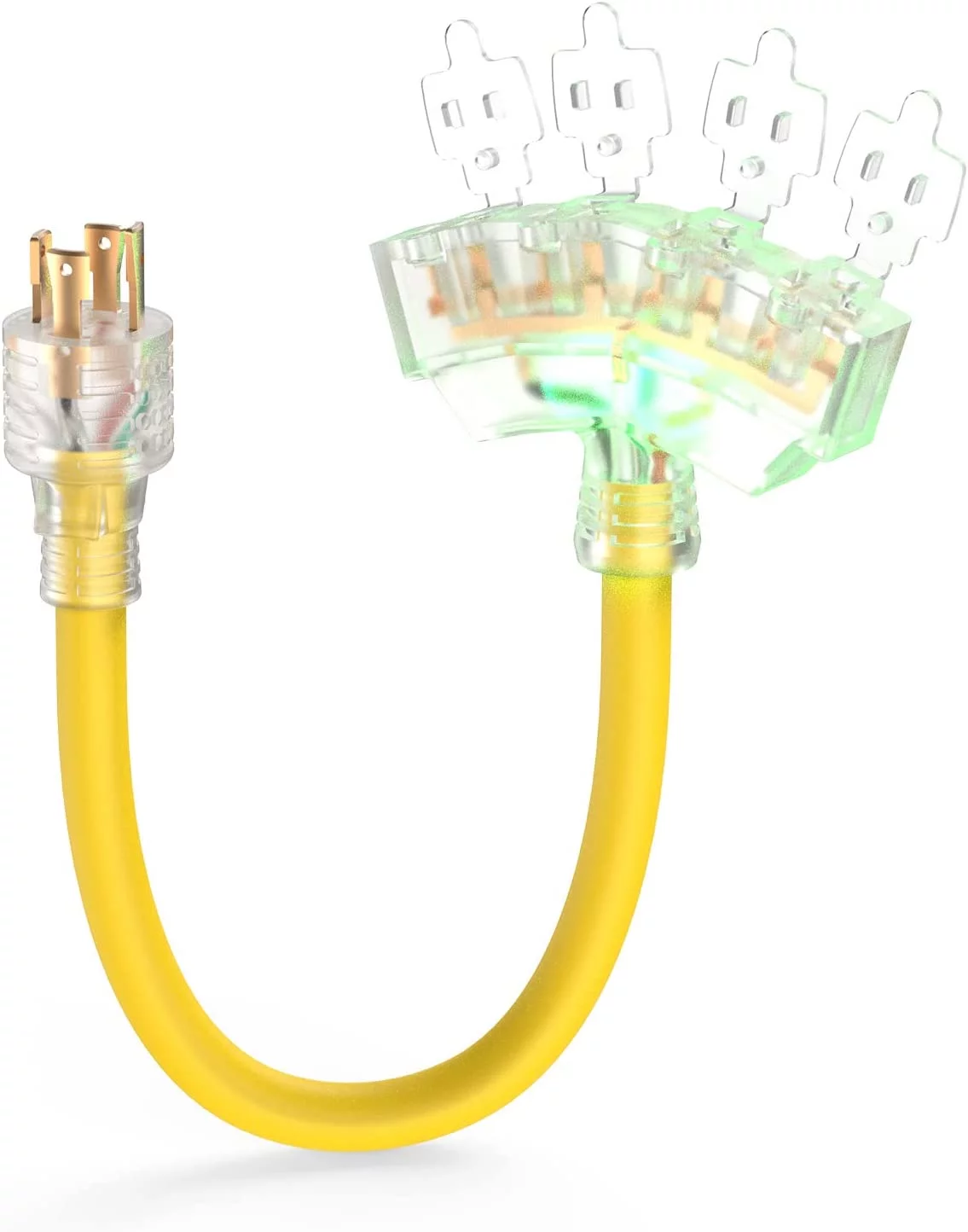 TOOLIOM 30 Amp to 15 Amp 110 Generator Adapter  Adapter L14-30P/Four 5-20R  Outlet Splitter,1.5 FT