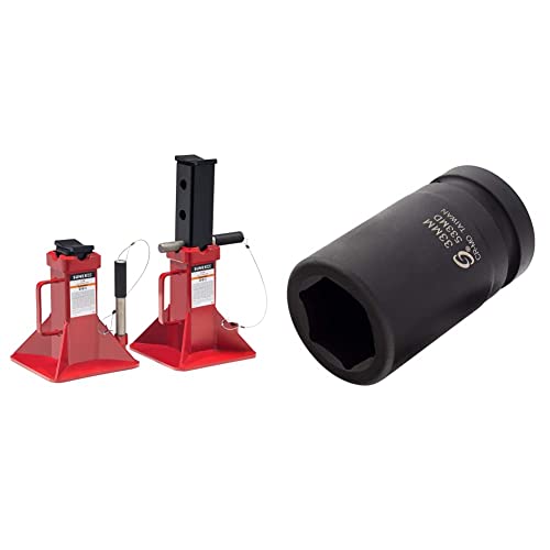 Sunex 1410 10-Ton, High Height, Pin Type, Jack Stands, Pair