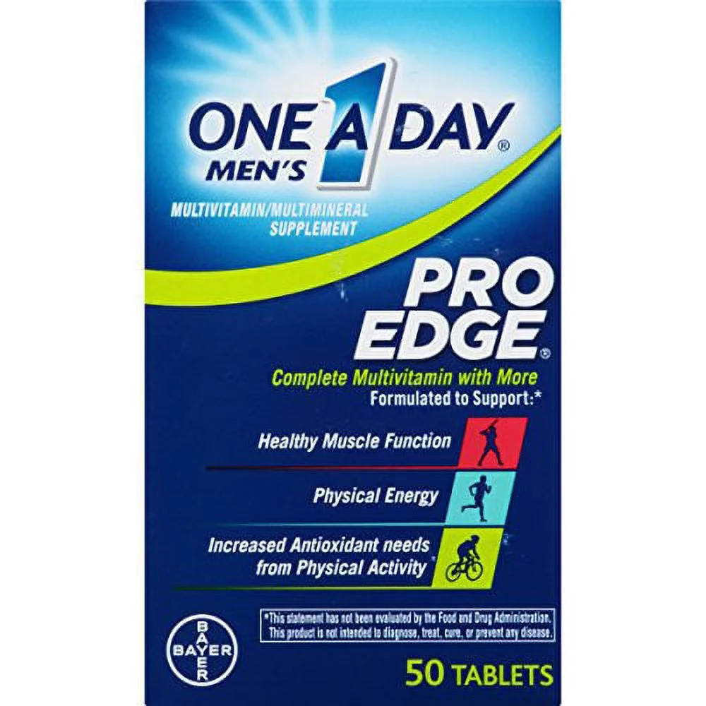 One-A-Day Men's Pro Edge Multivitamin, 50-tablet Bottle (Pack of 8)