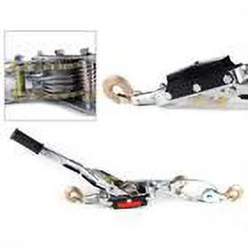 DENEST 5 Ton Heavy Duty Power Puller Winch Pull Hoist Come W/Cable 3 Hooks 2 Gears