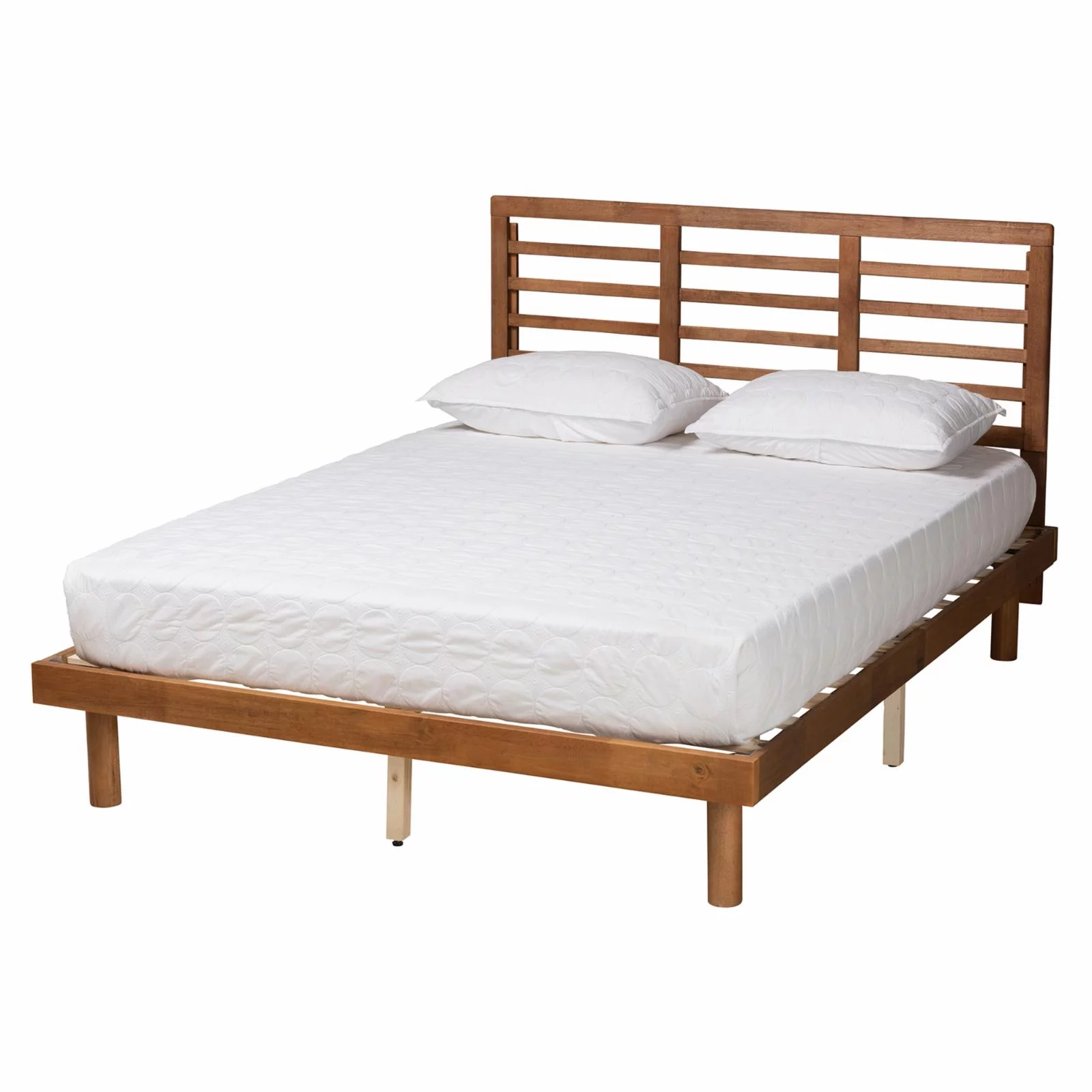 Baxton Studio Lucine Ash Walnut Finished Wood King Size Platform Bed