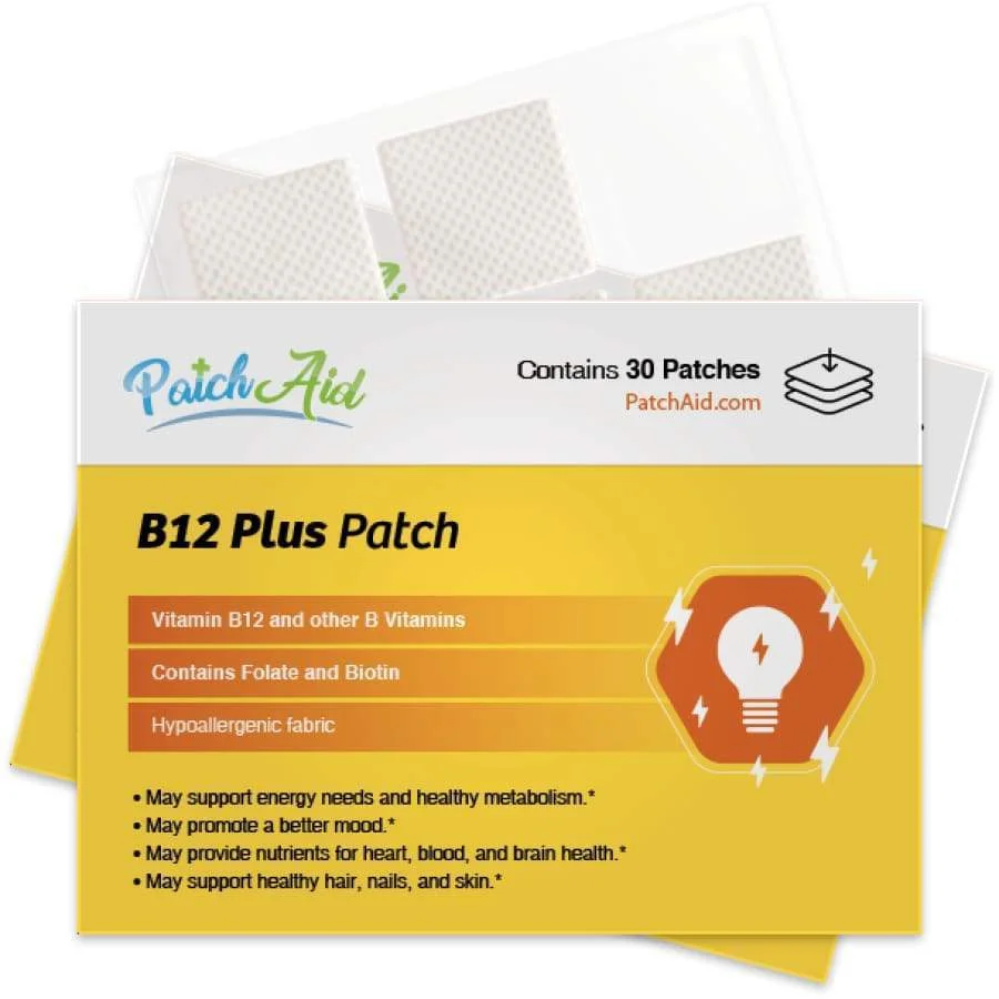 B12 Energy Plus Vitamin Patch by PatchAid (1-Month Supply)