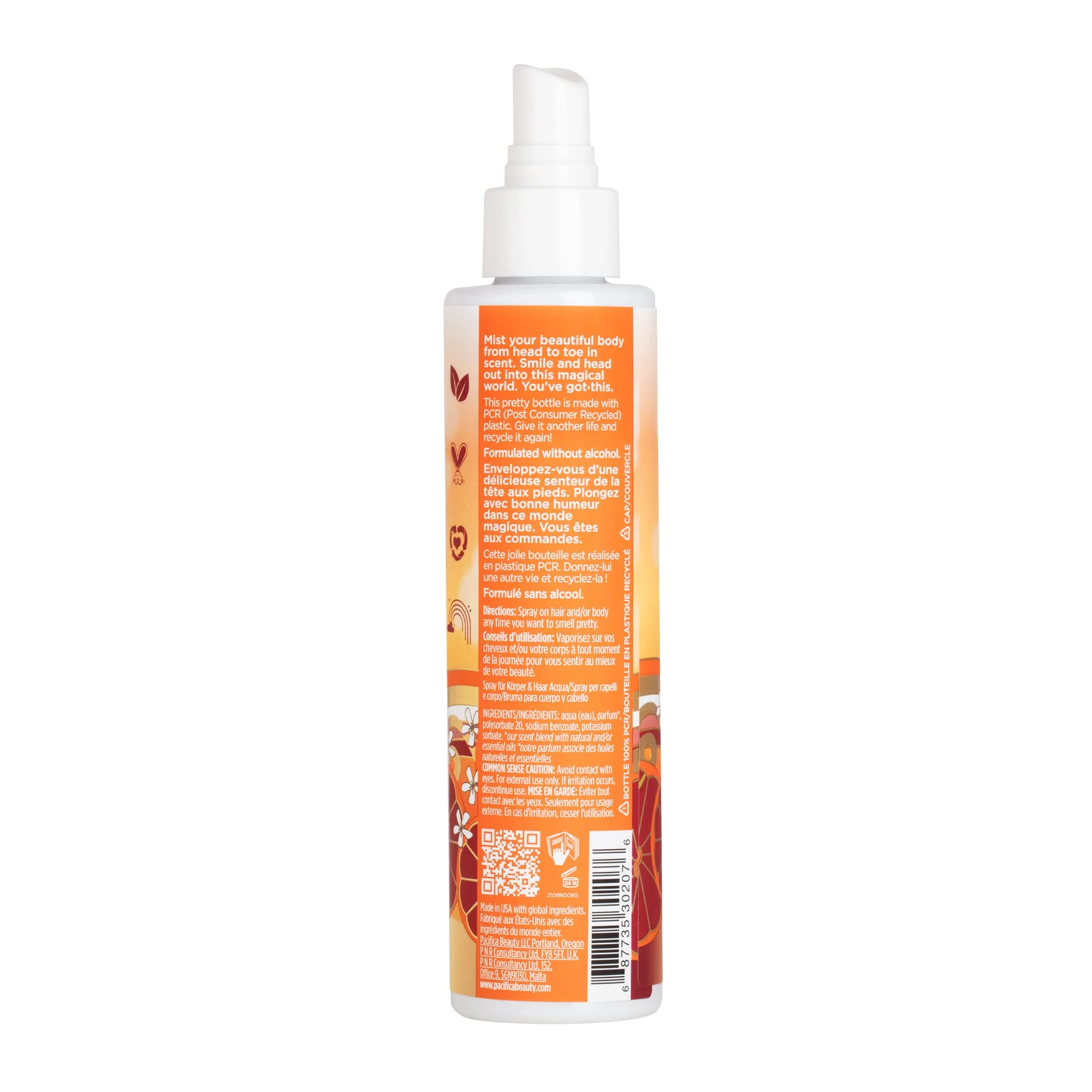 Pacifica Beauty Perfumed Hair & Body Mist - Indulge in the Irresistible Aroma of Tuscan Blood Orange - 6 Fl Oz (1 Count)