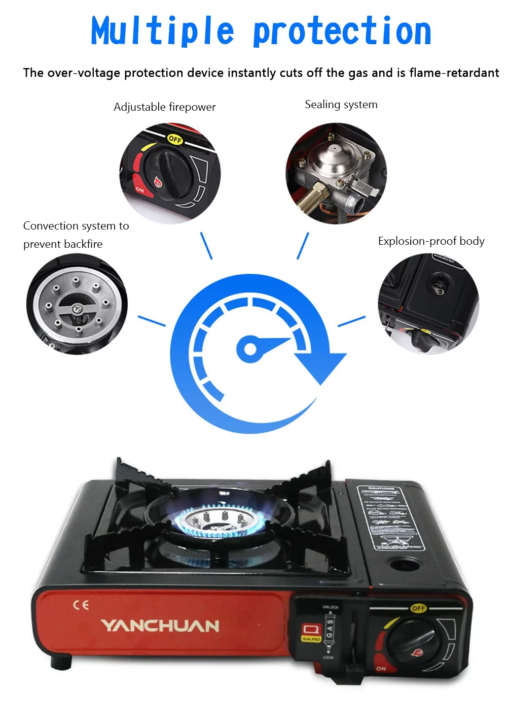 Mad Hornets Butane/liquefied gas tank Dual purpose Burner Gas Camping Stove Tabletop Stove