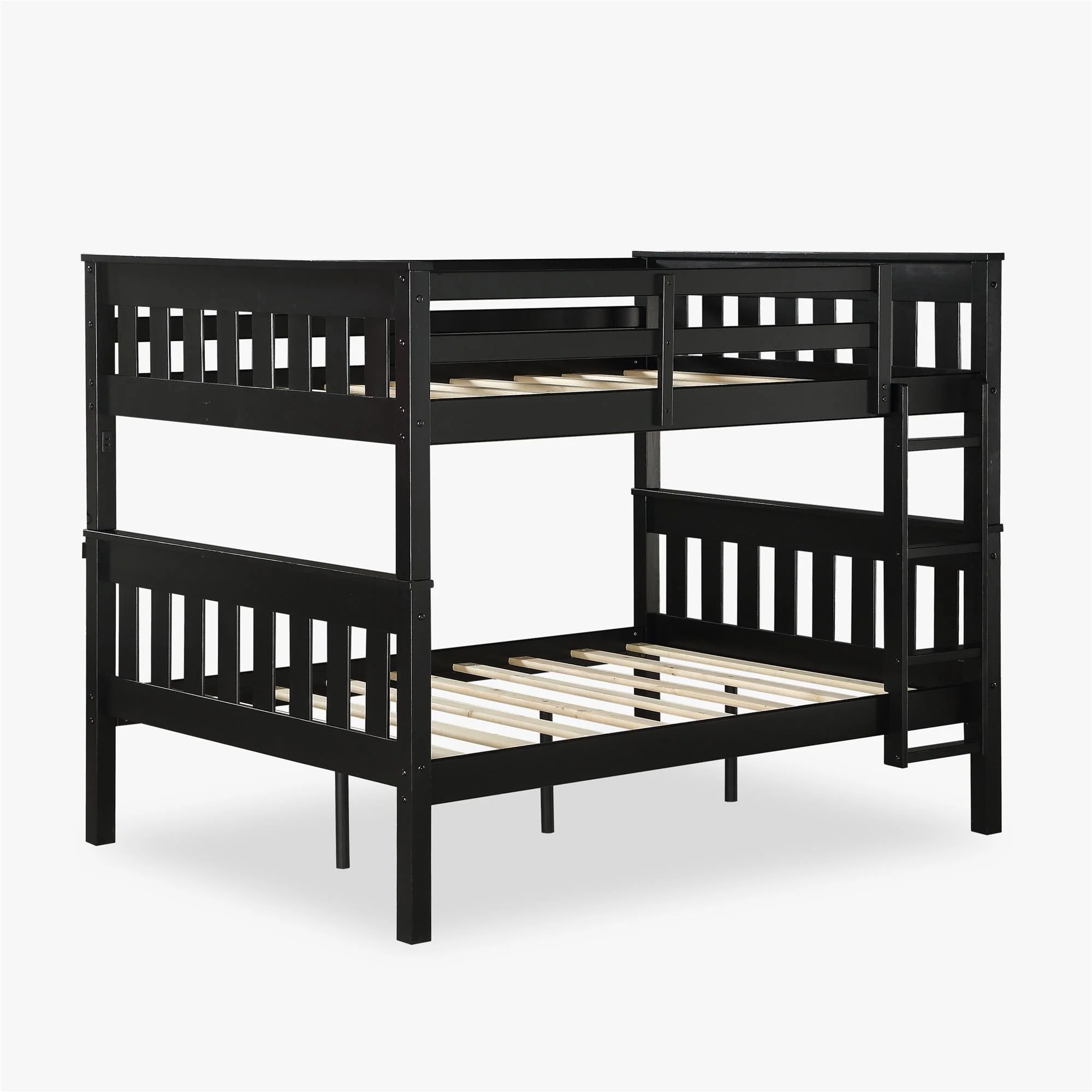Dorel Living Moon Full over Full Bunk Bed with USB Port in Black