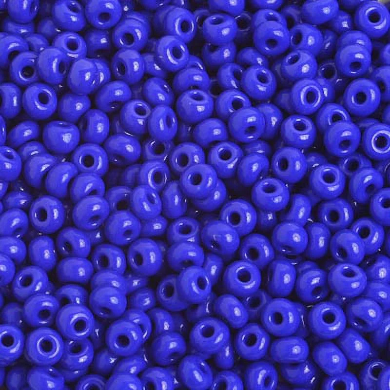 John Bead Czech Glass Seed Beads 6/0 (500g) Opaque Royal Blue Bead