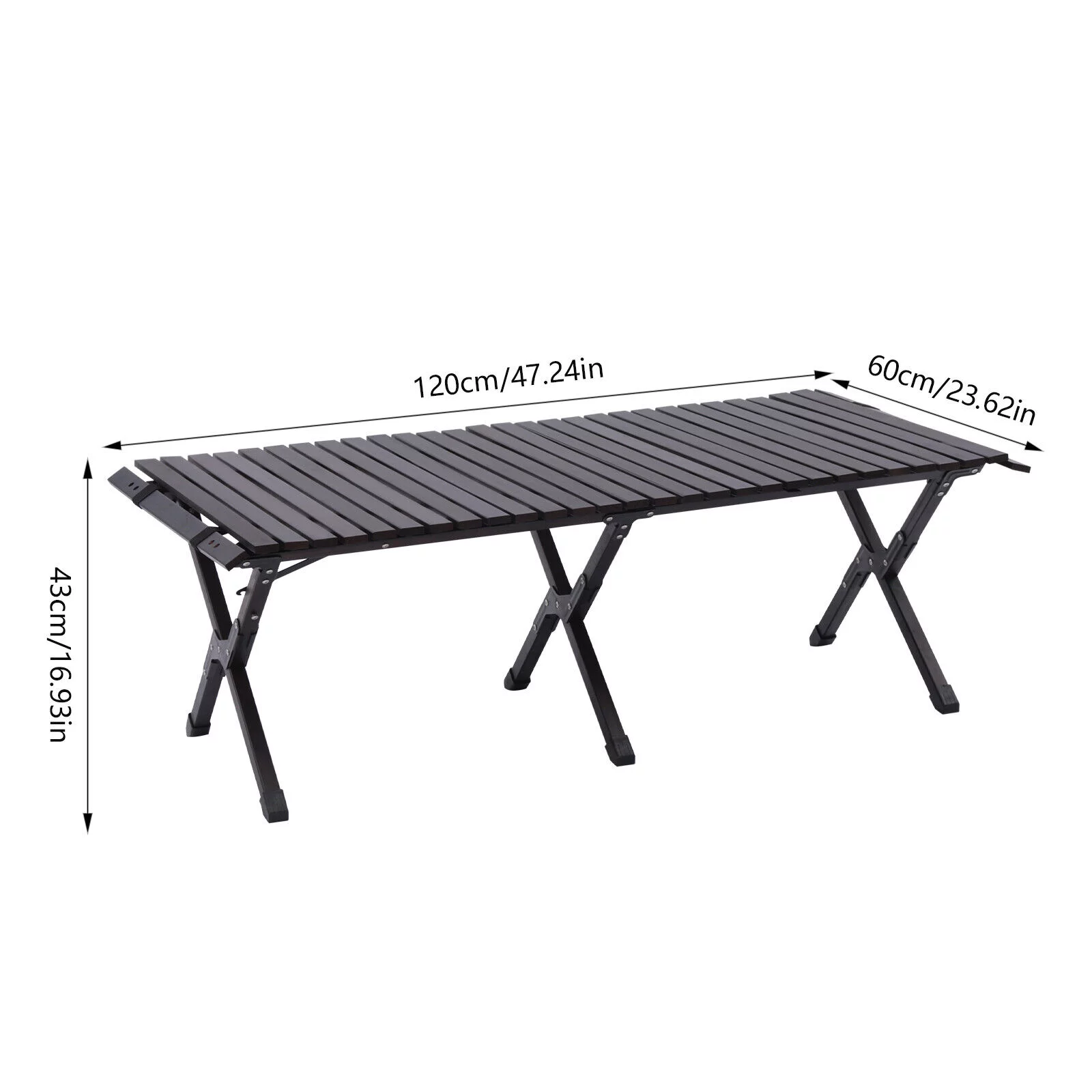 TFCFL Pine Wood Foldable Picnic Table Fruit Dining Table For BBQ Camping Parties Trip