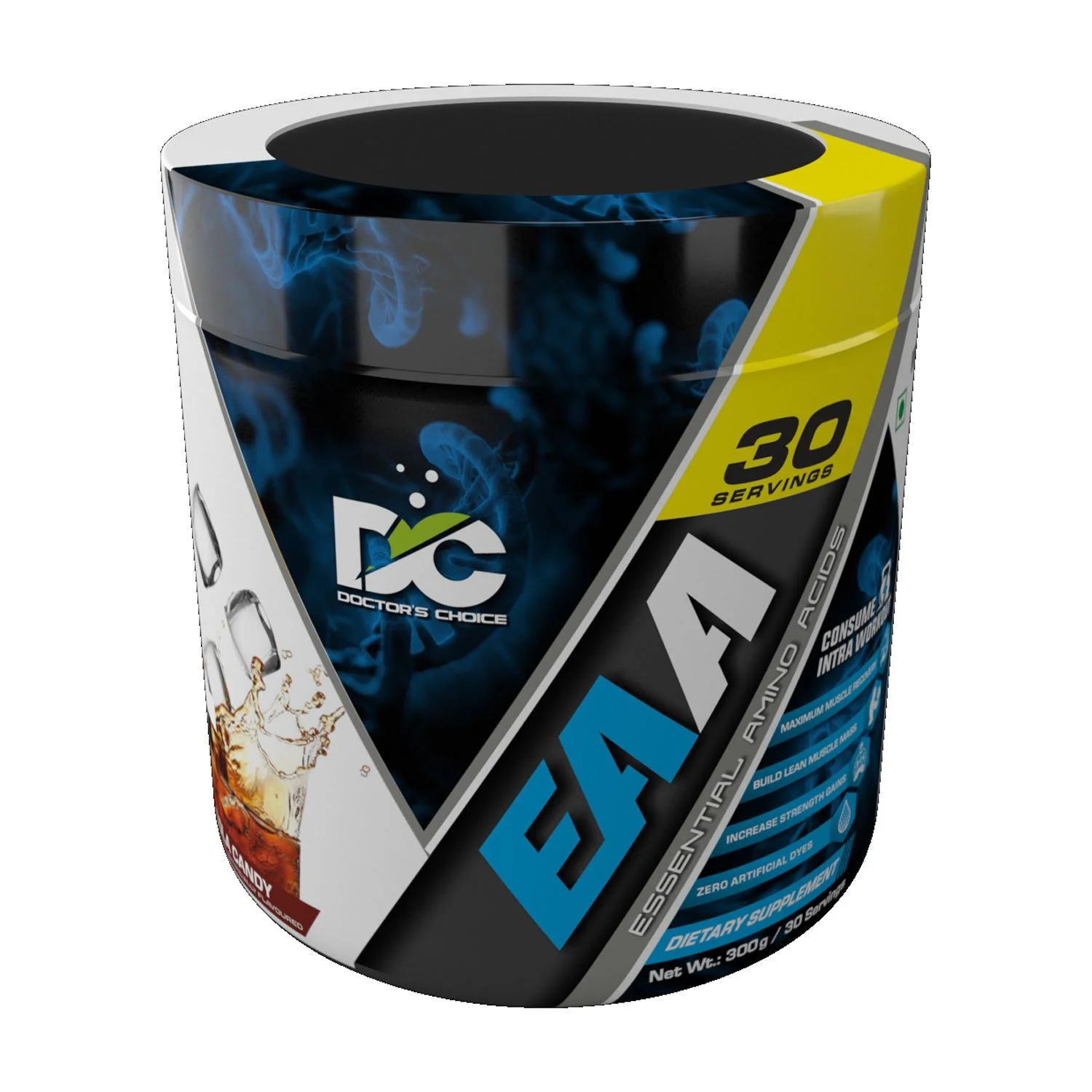 DC DOCTORS CHOICE EAA (Essential Amino Acids) BCAA For Intra-Workout And Post Workout 600 grams (Cola Candy - 60 Servings)