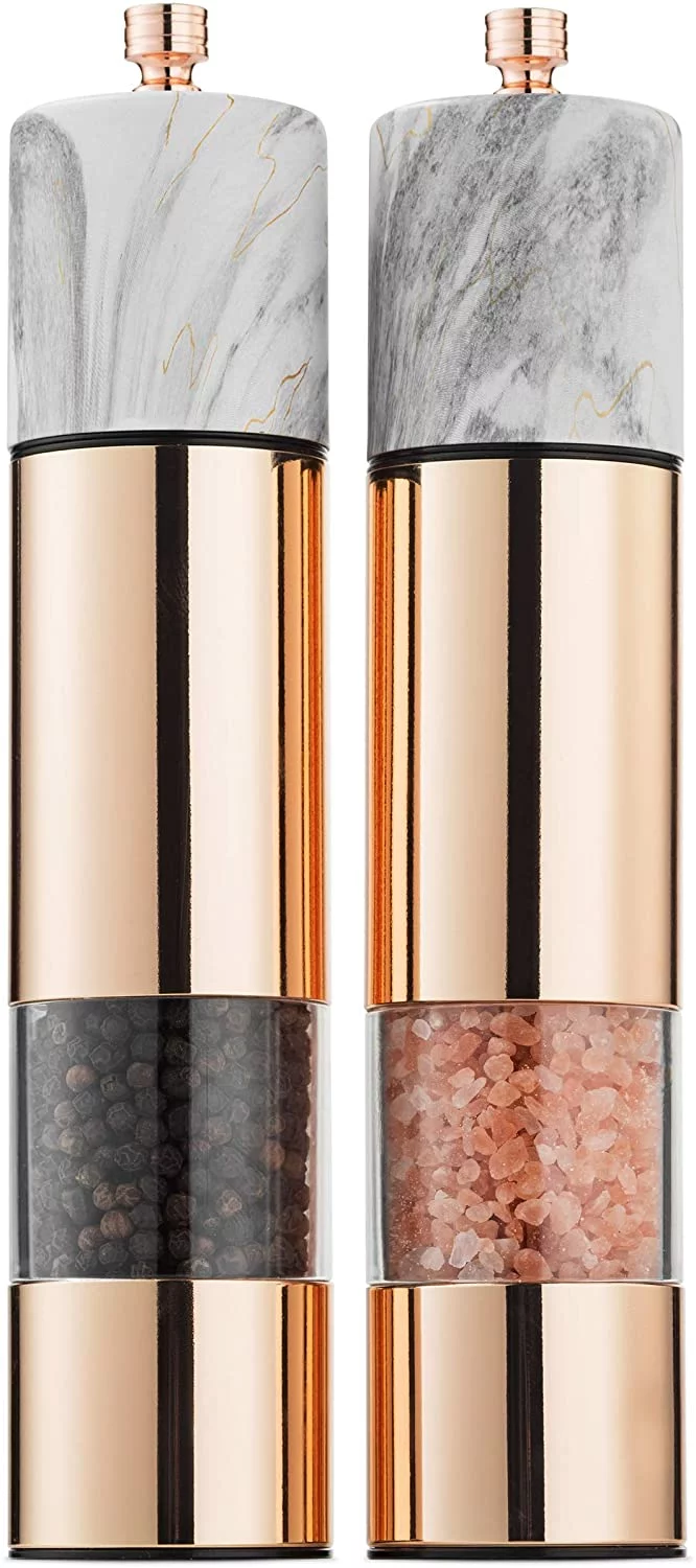 MITBAK Salt and Pepper Grinder Set | Salt and Pepper Mills Easy to Use and Equipped with Adjustable Coarseness And Ceramic Mechanism | Unique Kitchen Gadgets and Tools Packaged in a Stunning Gift Box