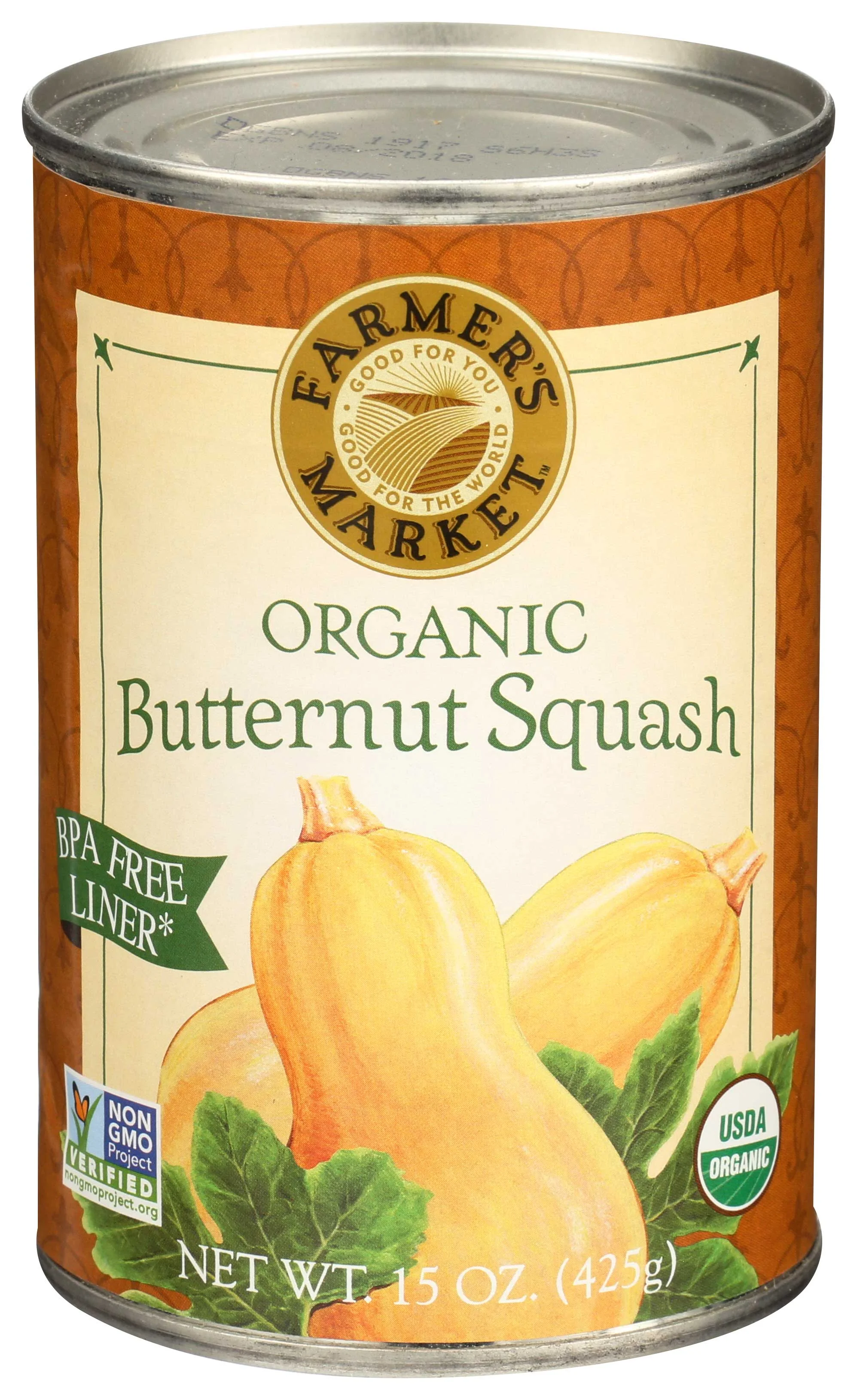Farmers Market Organic Butternut Squash, 15 Ounce -- 12 per case.