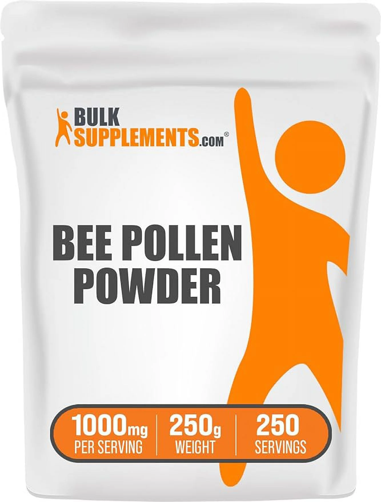 BulkSupplements.com Bee Pollen Powder - Dietary Supplement, Bee Pollen Supplement - Natural, Gluten Free - 1000mg per Serving, 250 Servings (250 Grams - 8.8 oz)