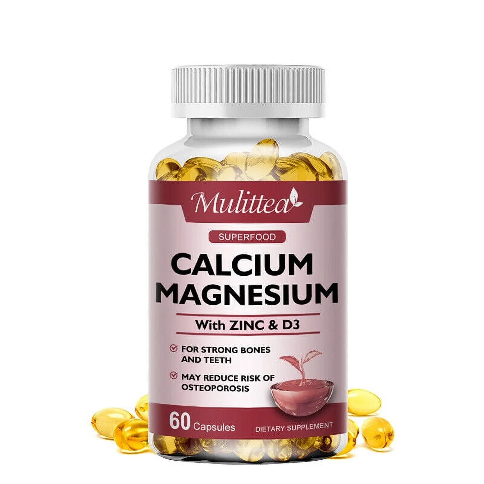 Zinc Calcium Magnesium & Vitamin D Complex Supplement 60 Vegetarian Tablets