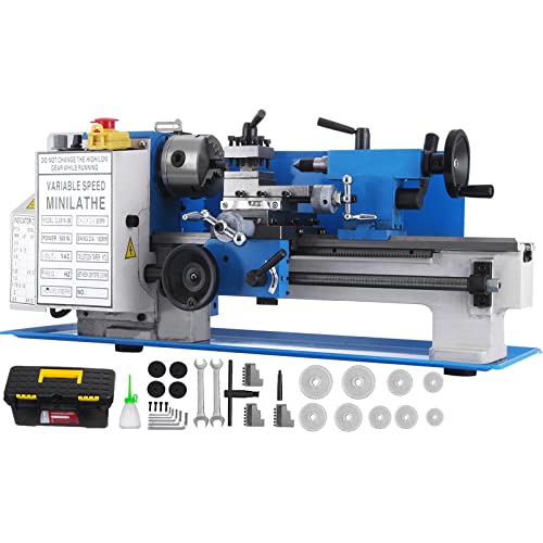VEVOR Metal Lathe 7 x 12 Inch, Precision Mini Metal Lathe 2250 RPM 550W Variable Speed, Mini Lathe Precision Bench Top Metal Working Lathe for Various Types of Metal Turning : Tools & Home Improvement