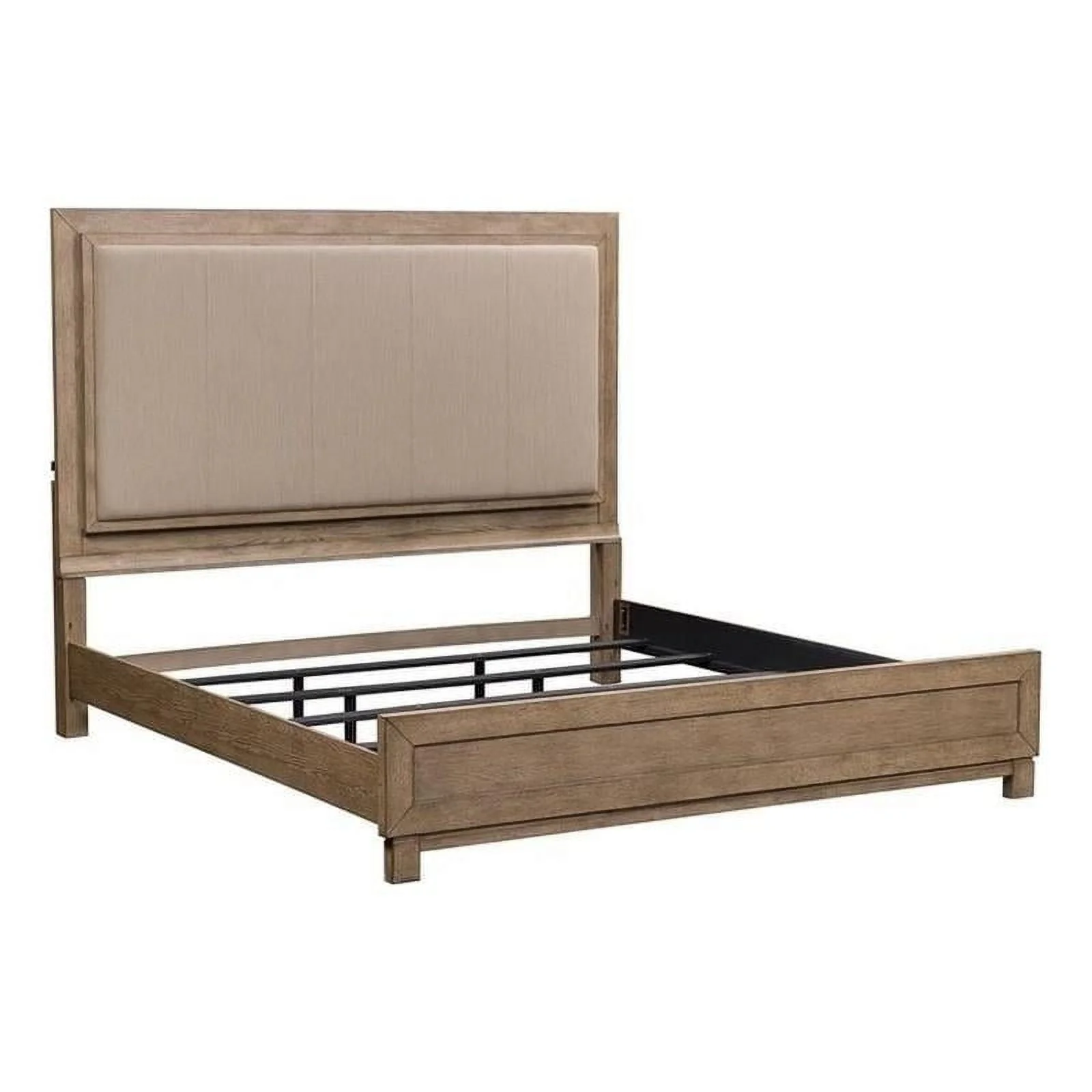 Liberty Furniture Canyon Road Upholstered Wood King Bed in Burnished Beige