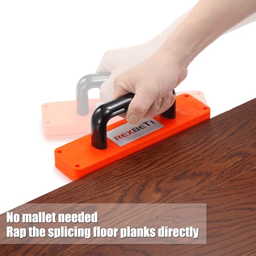 REXBETI 44-Piece Upgraded Laminate Wood Flooring Installation Kit with Solid Tapping Block, Long and Wider Pull Bar, Diameter 1 9/16