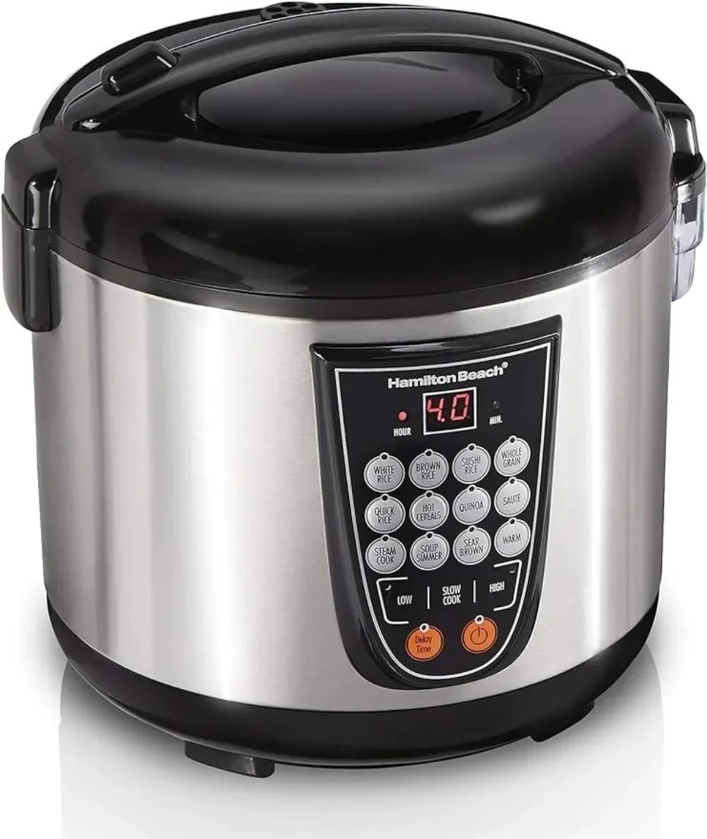 Hamilton Beach 37571 S/S And Black Digital 4.5 Quart Multi Cooker
