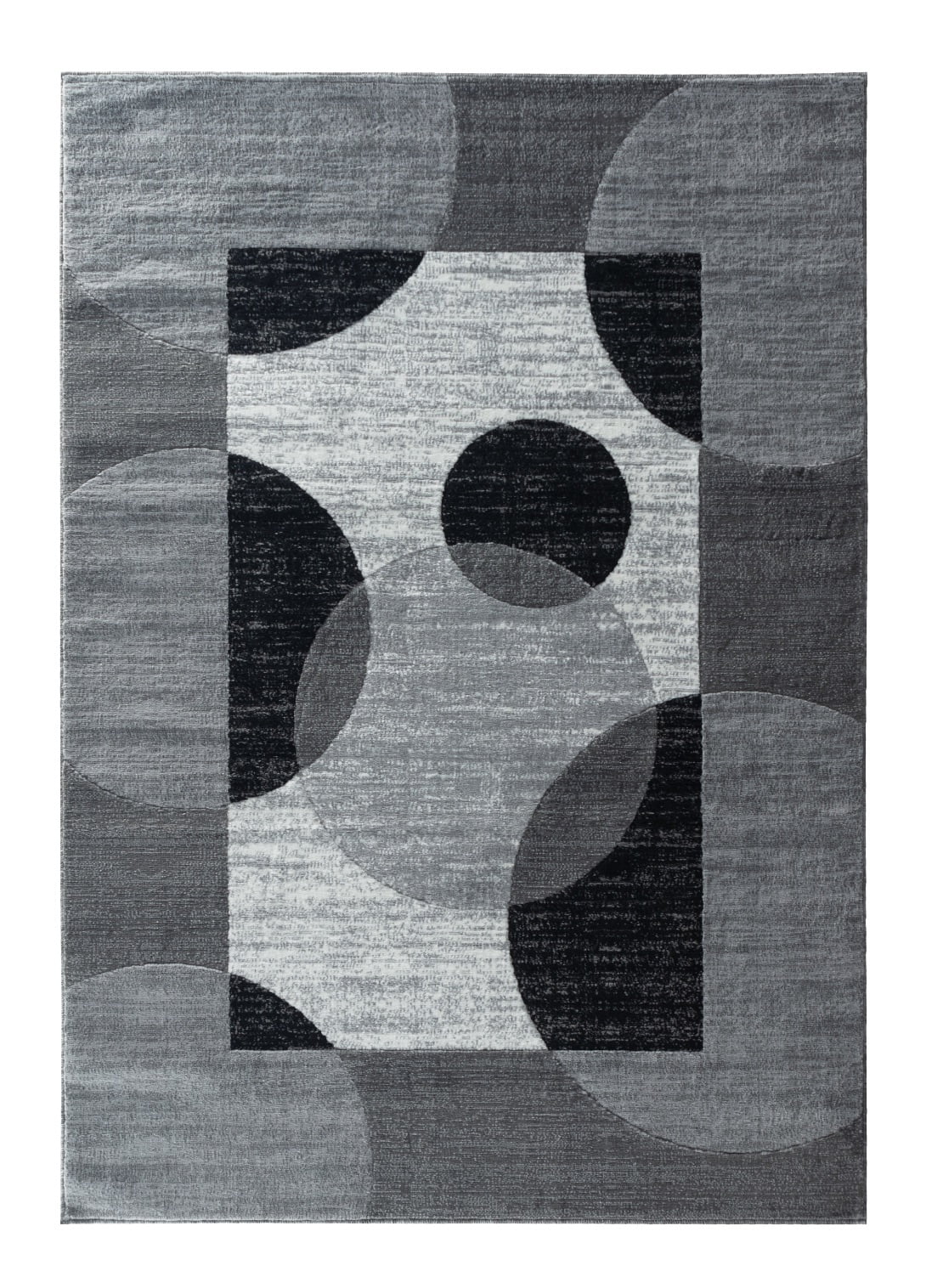 RUG AND DECOR Newport Collection Modern Abstract Design Area Rug Grey Black White Grey Living Room Bed Room Carpet Alfombras para Sala