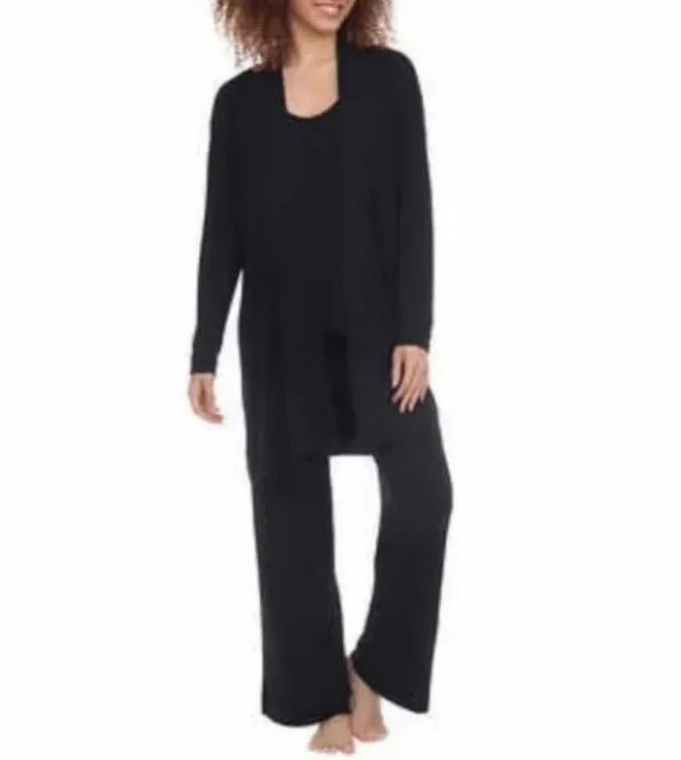 Honeydew Ladies' Size X-Small 3-piece Modal Lounge Set, Black