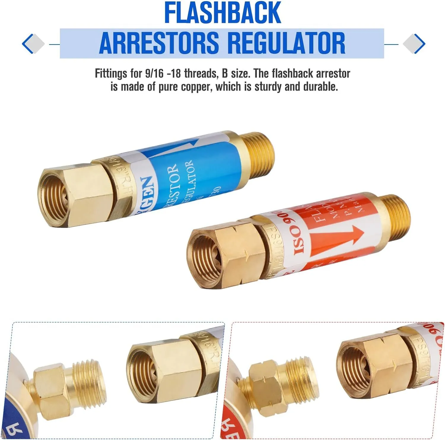 CarBole Oxygen Acetylene Regulator Welding Gas Gauges + Flashback Arrestors Regulator