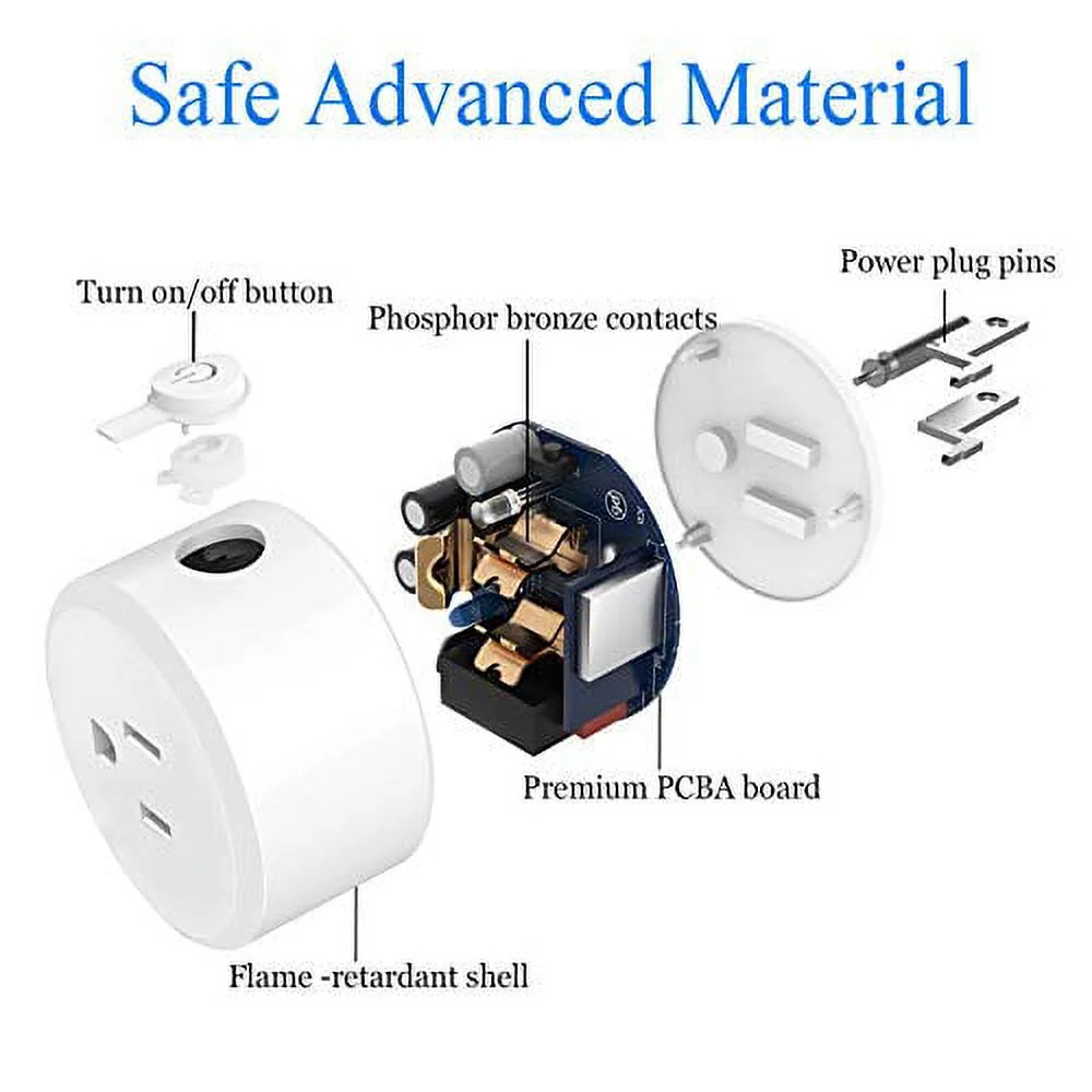 CMARS Smart Plug, ZigBee Switch Mini Smart Outlet Works with ST, Alexa, Echo (4th gen) Echo Plus (2nd) Google Home, Works as a Range Extender, Hub Required ?2 Pack?