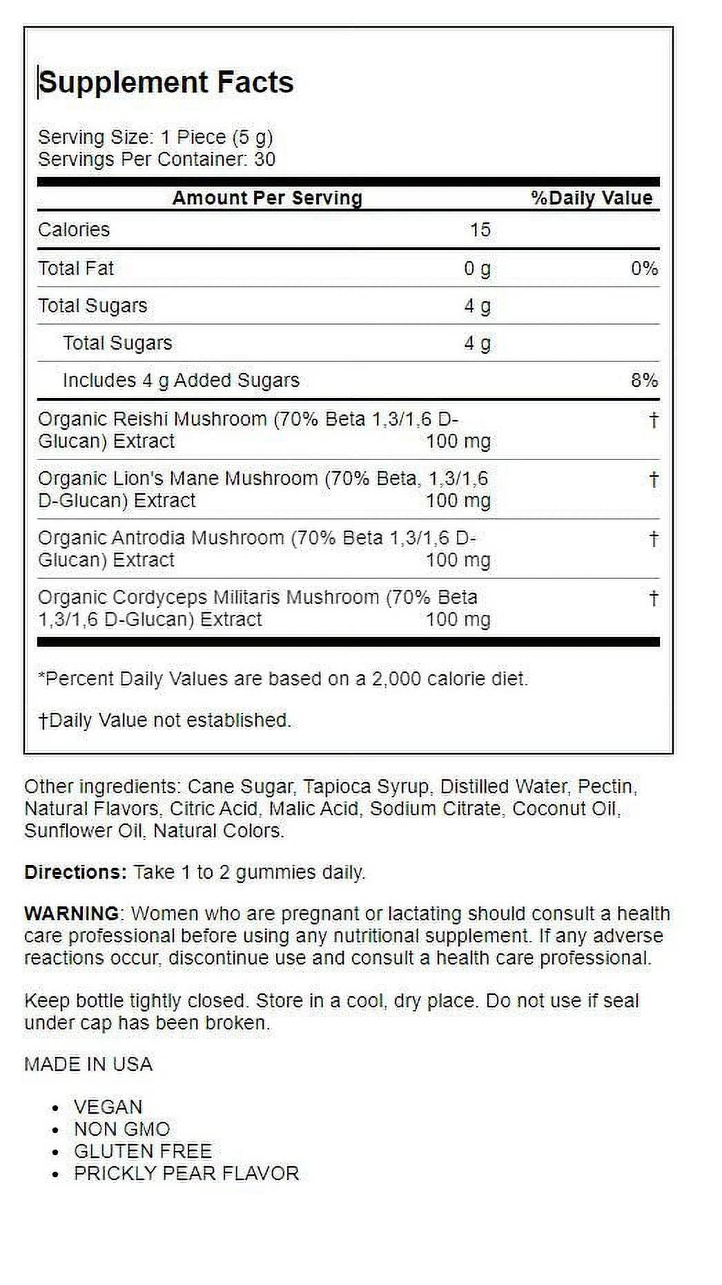 Melting Forest Balance Multi-Mushroom Gummies - Prickly Pear 30 Gummies