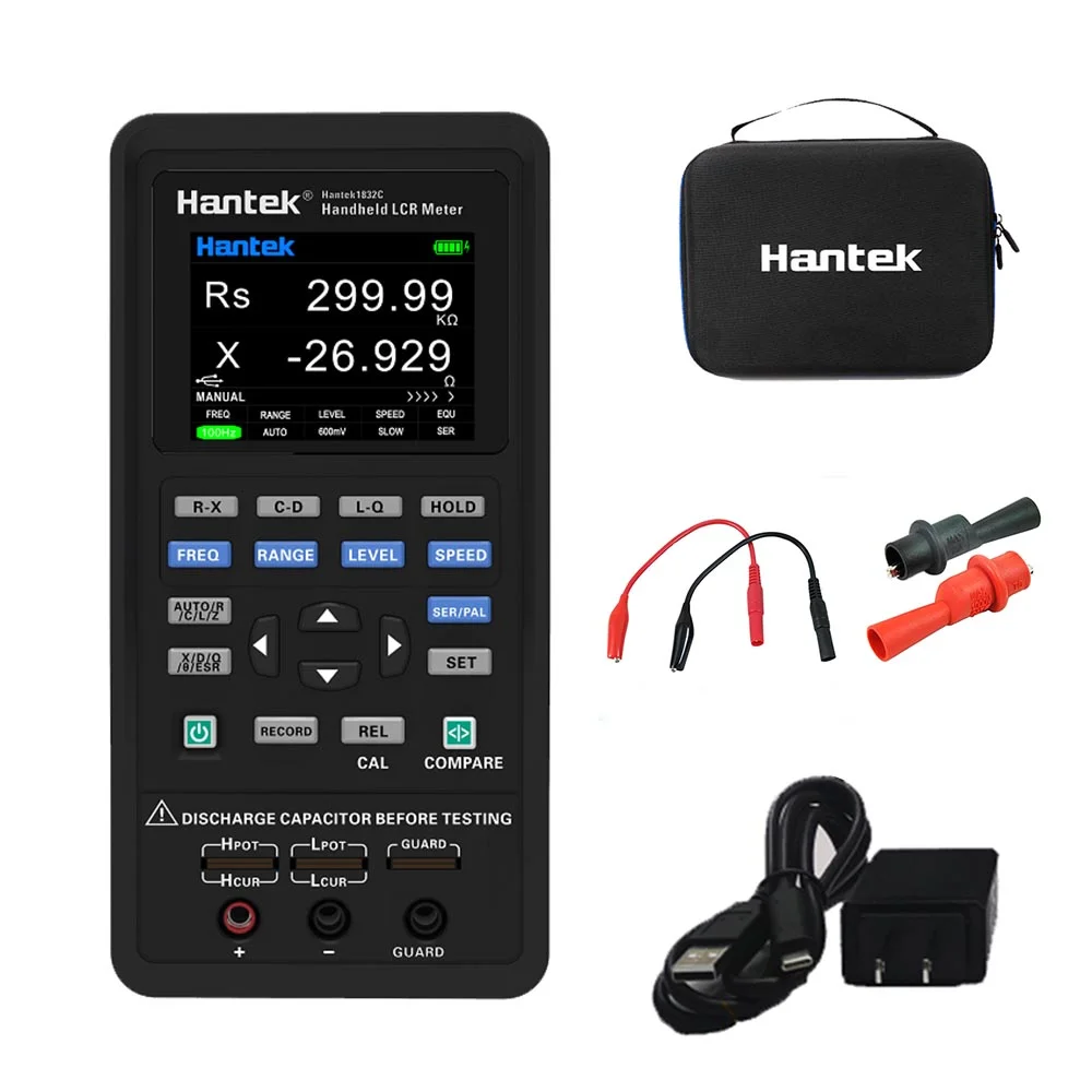 Hantek Digital LCR Meter 1832C 1833C Handheld Portable Inductance Capacitance and Resistance Measuring Tester Tools
