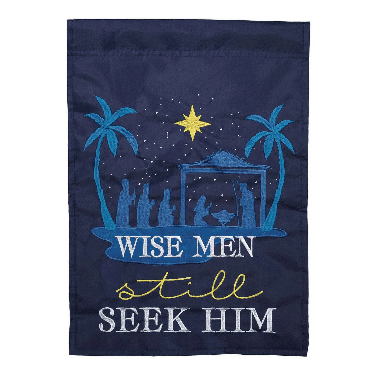 Magnolia Gardens FLAG-2049 13 x 18 in. Wise Men Double Applique Garden Flag