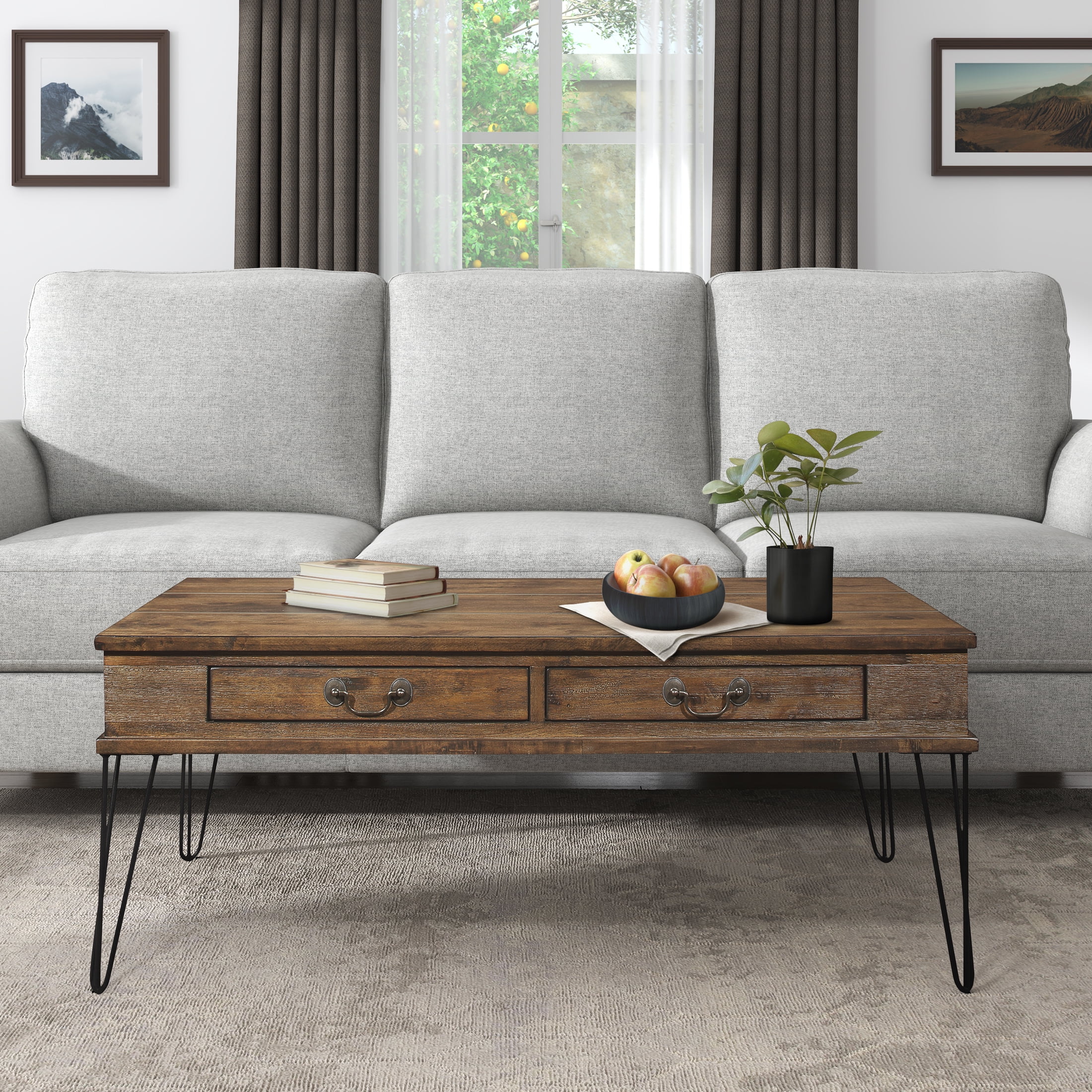 OakvillePark Culbertson Rectangular Coffee Table, Rustic Oak