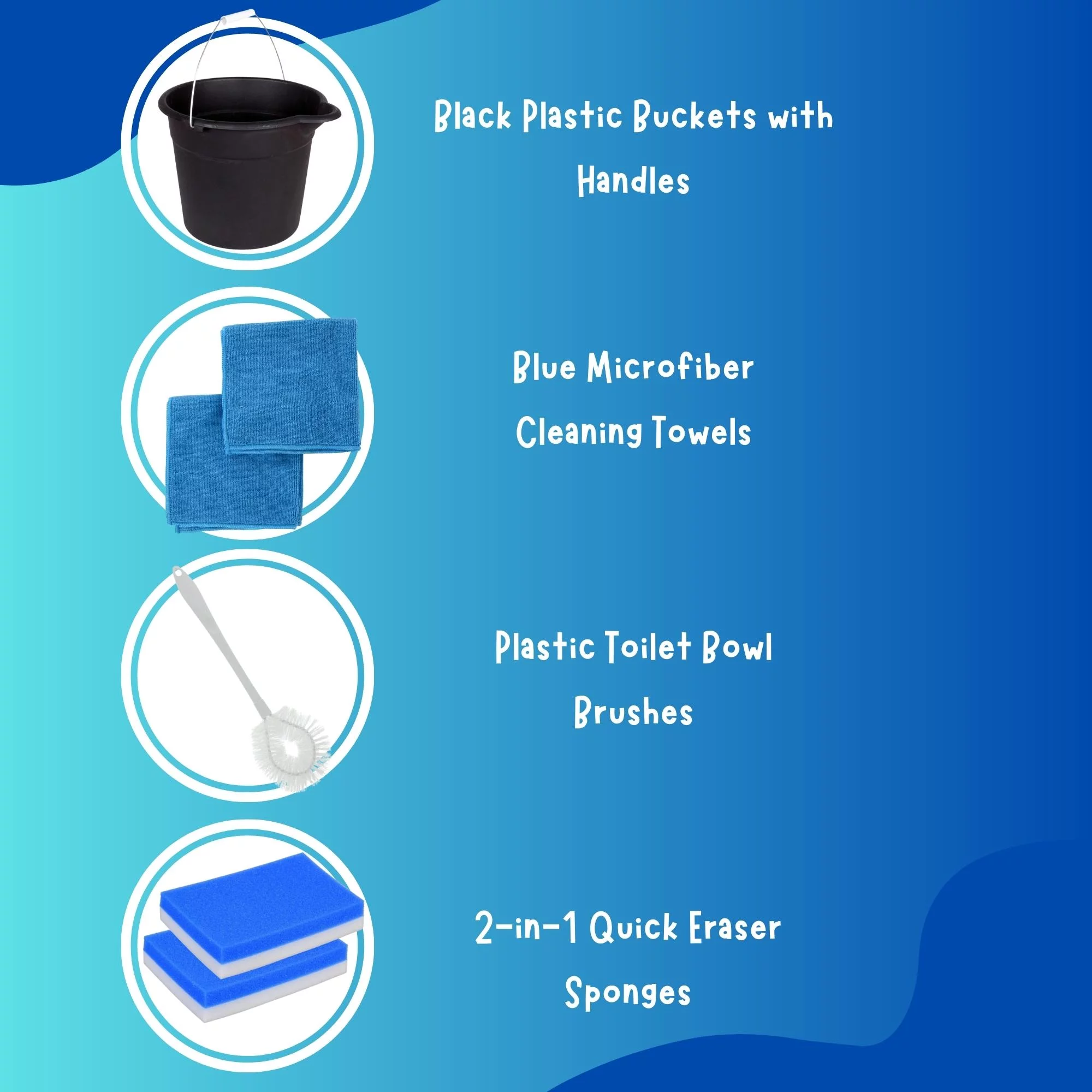 A1 Unlimited Cleaning Supplies Bundle, Home Office School Restaurants Bathroom Kitchen Laundry Floor Windows Walls Toilet Cars Appliances Furniture Household Chores Tools Brush Gloves Sponge Squeegees