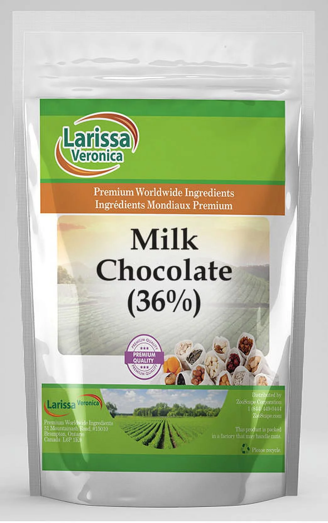 Larissa Veronica Milk Chocolate 37% Couverture Drops, (16 oz, 3-Pack, Zin: 526649)