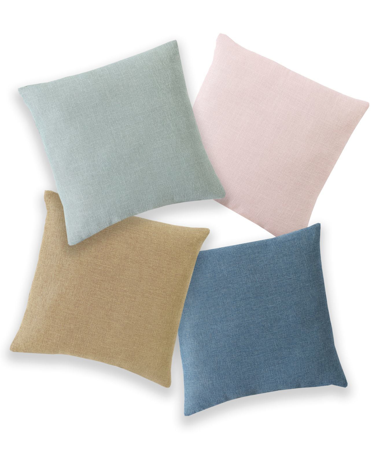 Infinity Home 2pk 18″ square Faux Linen Decorative Pillows, Green