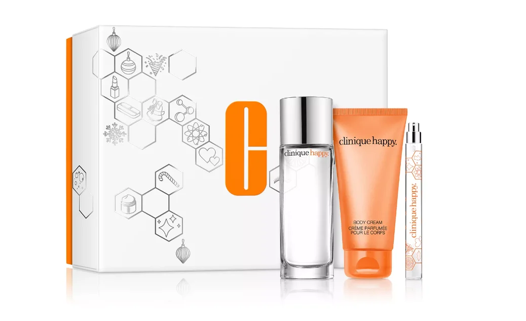 Clinique Perfectly Happy Perfume Spray 3pcs Valued Gift Set New in Box