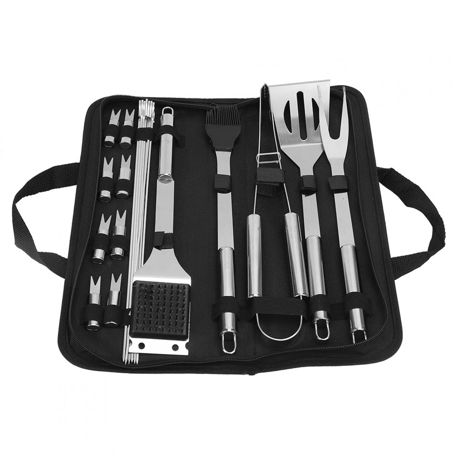 Delaman Barbecue Tools, 21Pcs/Set BBQ Outdoor Acero Inoxidable Barbecue Grill Tools Utensilios Kit de Cocina Accesorios para Interior Ourdoor