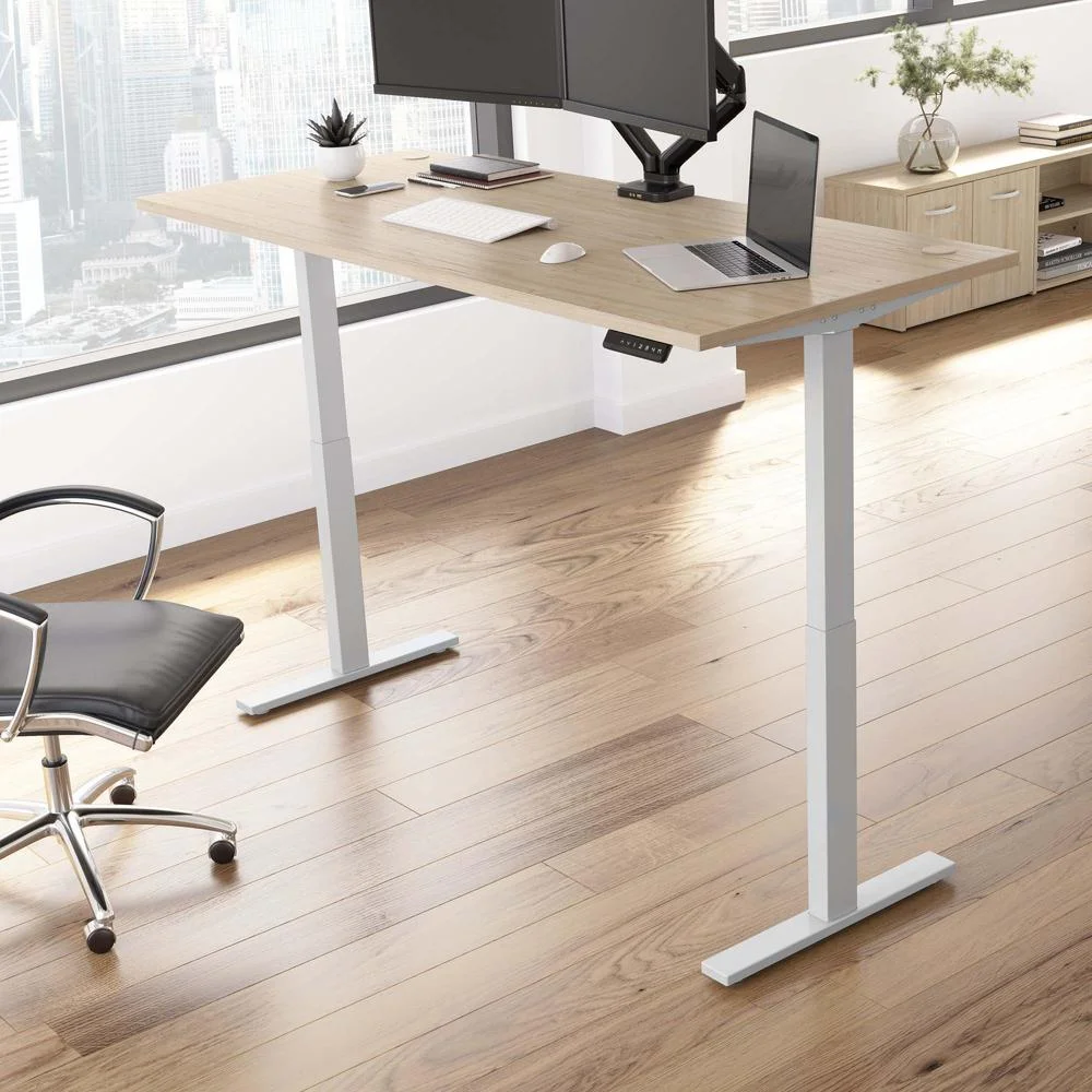 Move 60 Series 72W Adjustable Standing Desk in Natural Elm - Engineered Wood