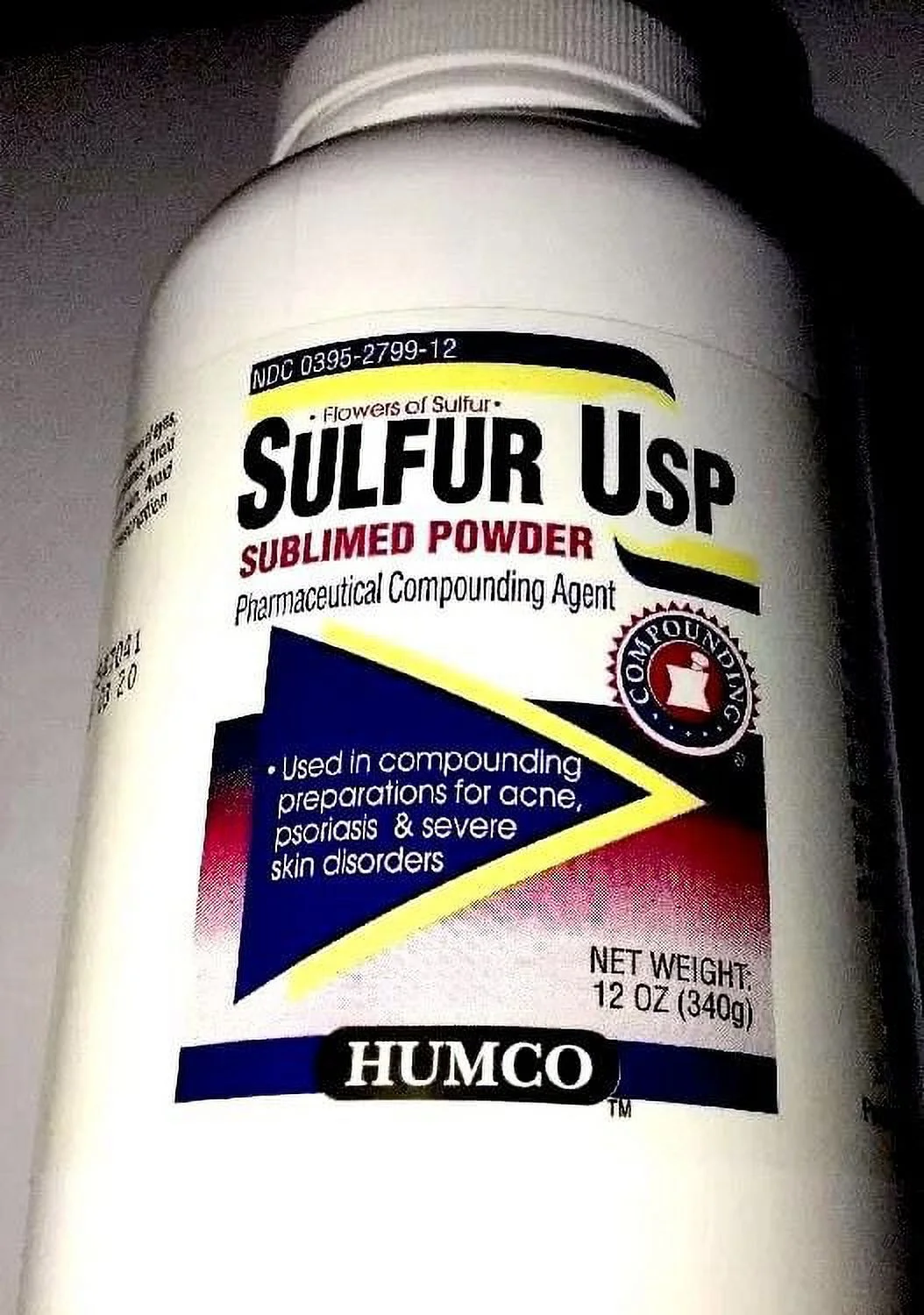 Humco Sulfur Sublimed Powder, 12 Oz.