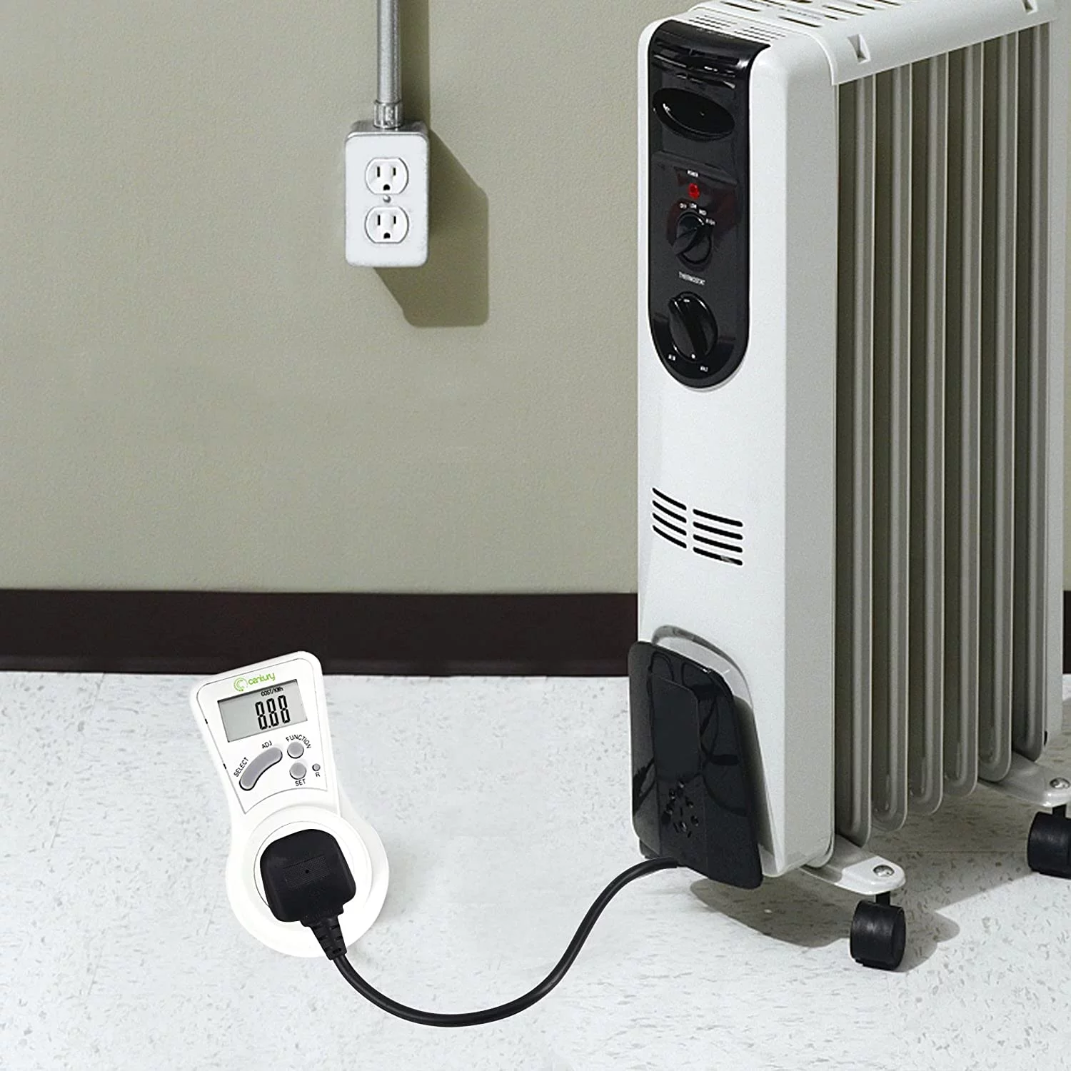 BN-LINK LCD Plug in Power Energy Meter Voltage Amps Electricity Usage Monitor Digital LCD Display Wall Socket Outlet,Power Consumption Monitor, 7 Display Modes for Energy Saving, Watt Meter